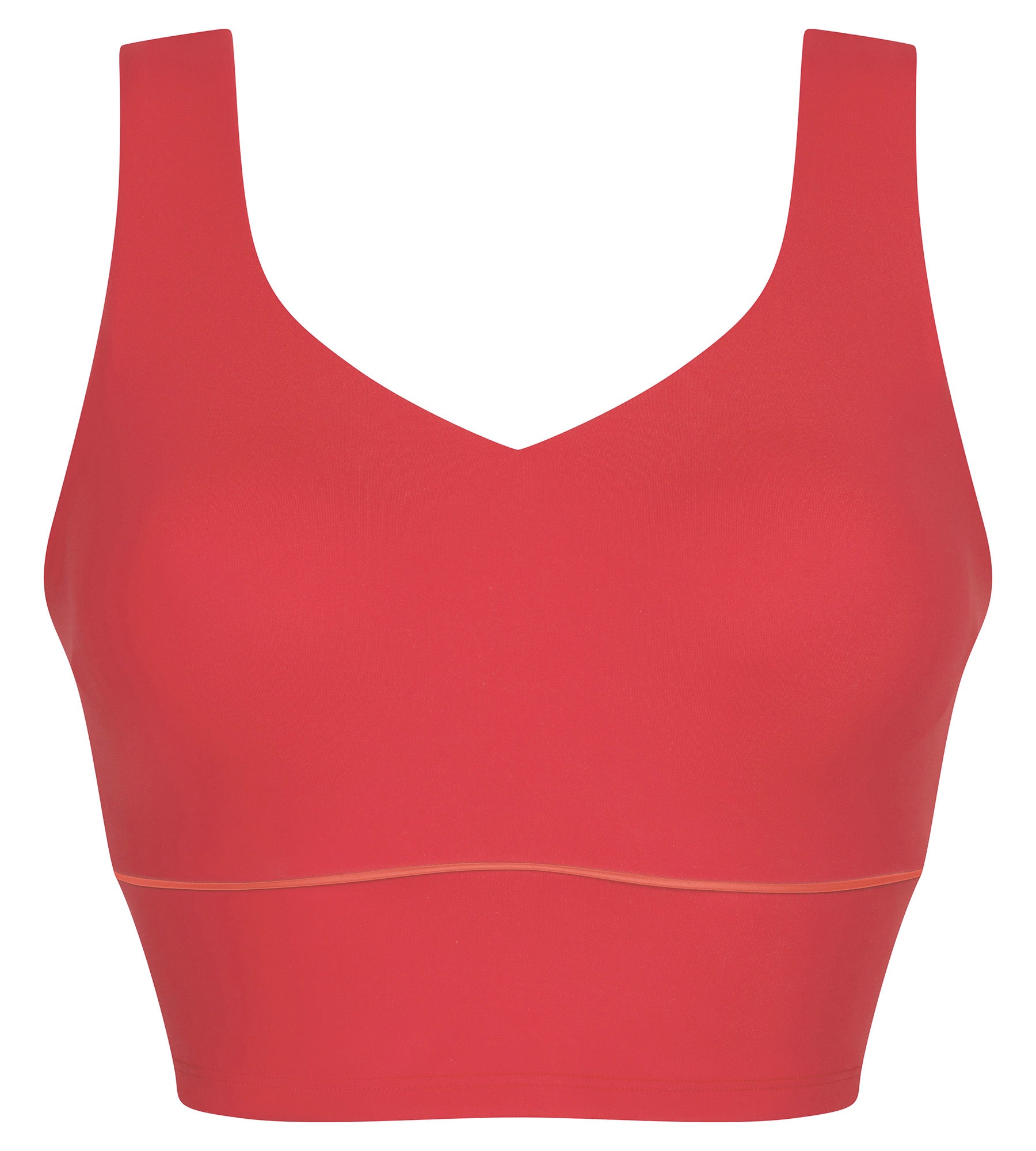 DIM Reggiseno lungo in microfibra rosso modellante DIM Move