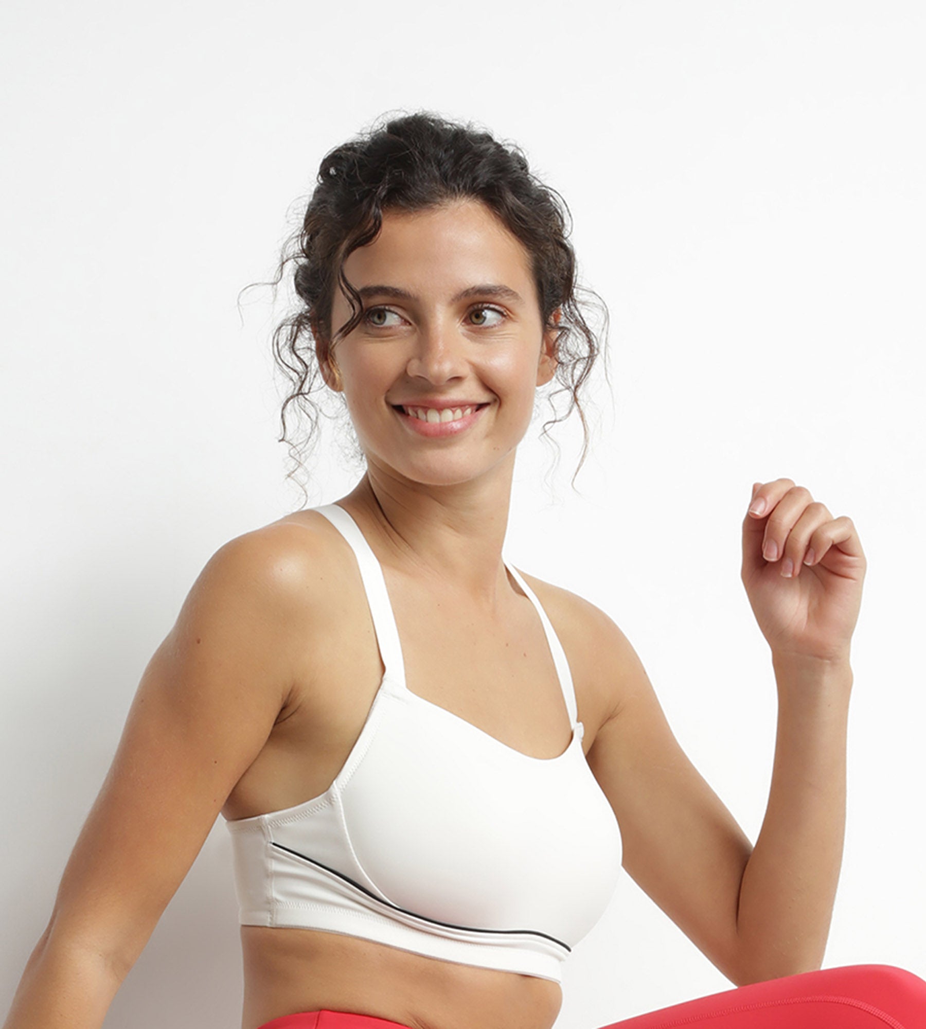 DIM Reggiseno sportivo in microfibra modellante DIM Move Ecru