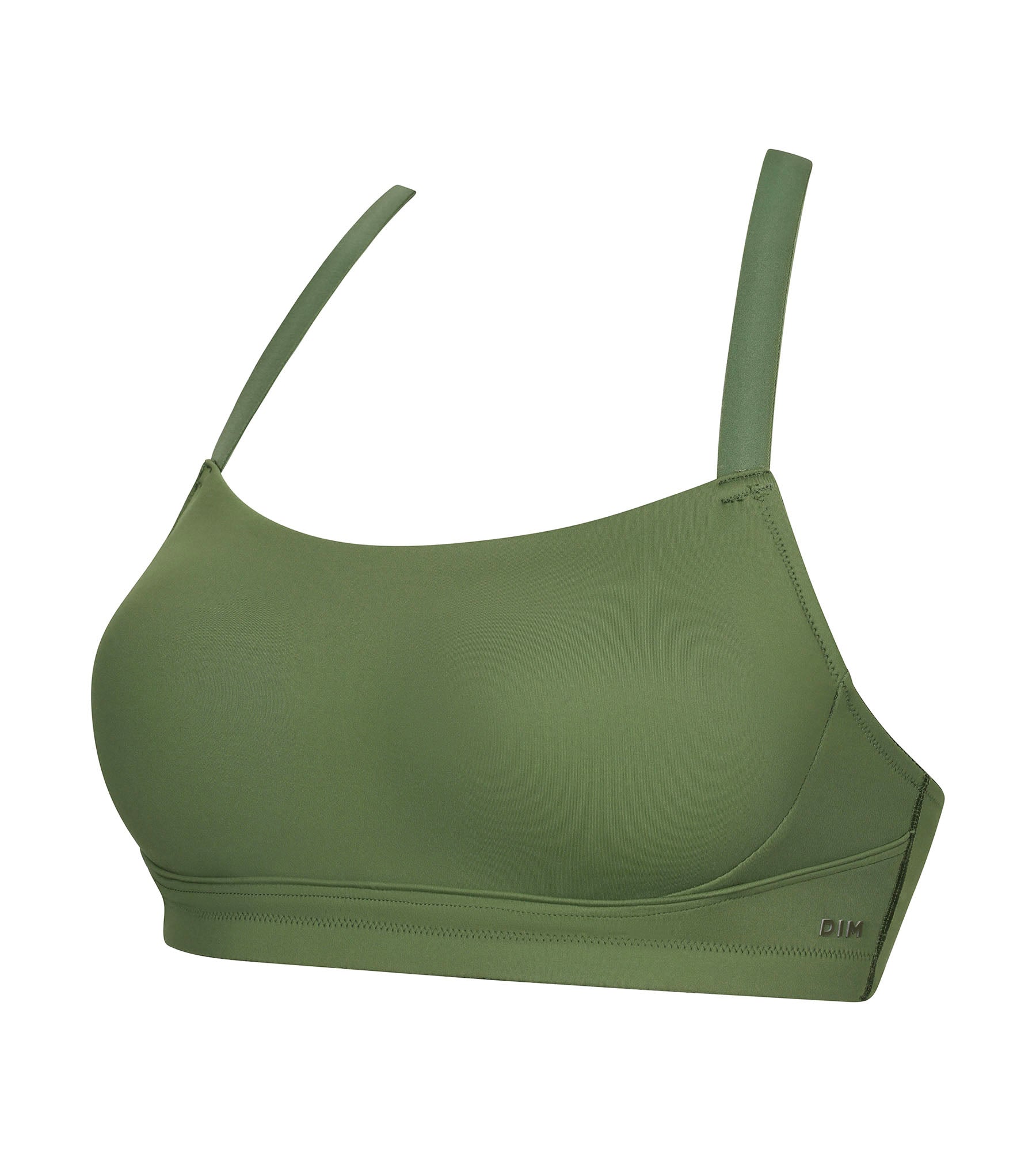 DIM Reggiseno sportivo in microfibra modellante Khaki DIM Move