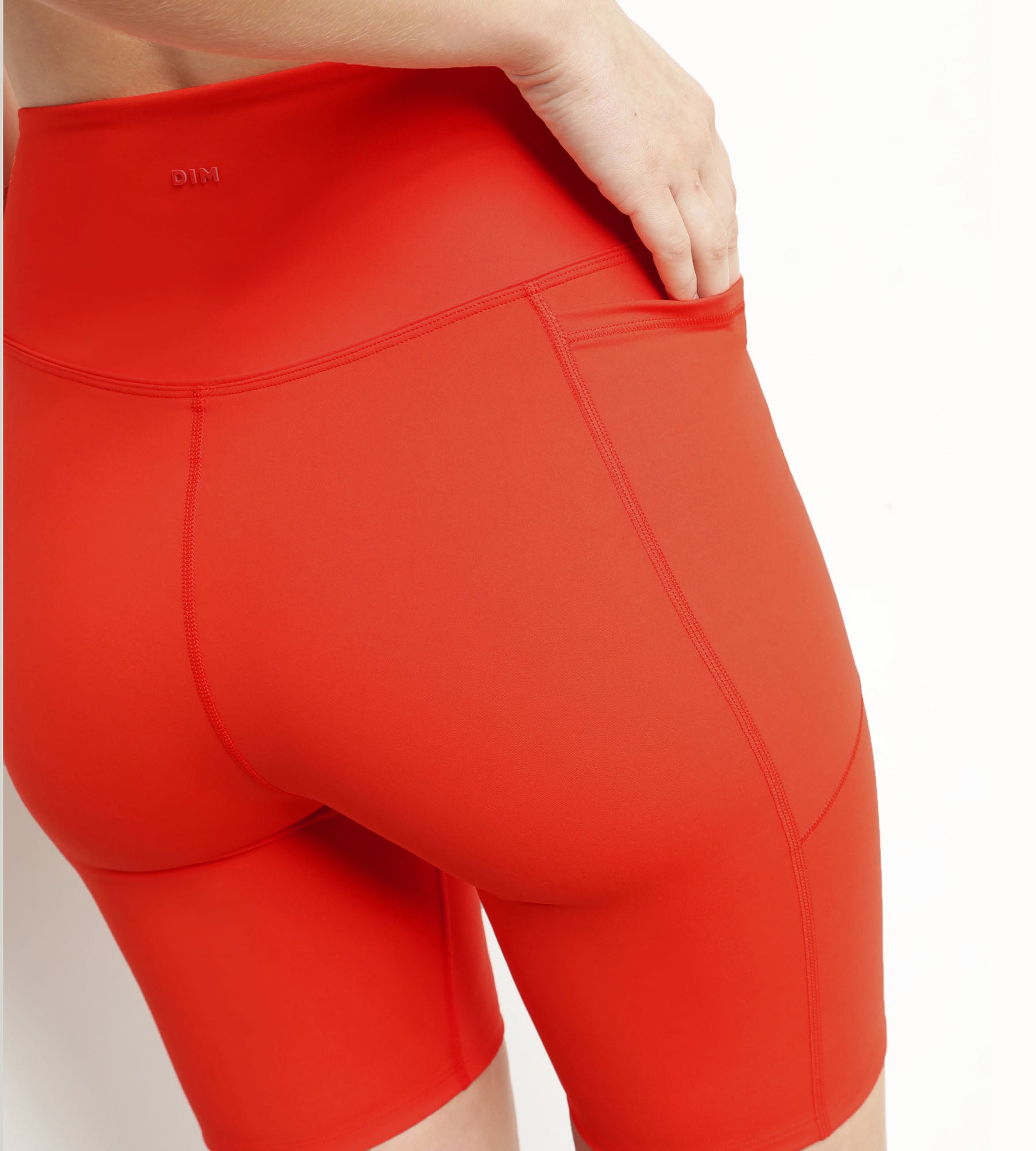 DIM Ciclista sportiva donna in microfibra modellante arancione DIM Move