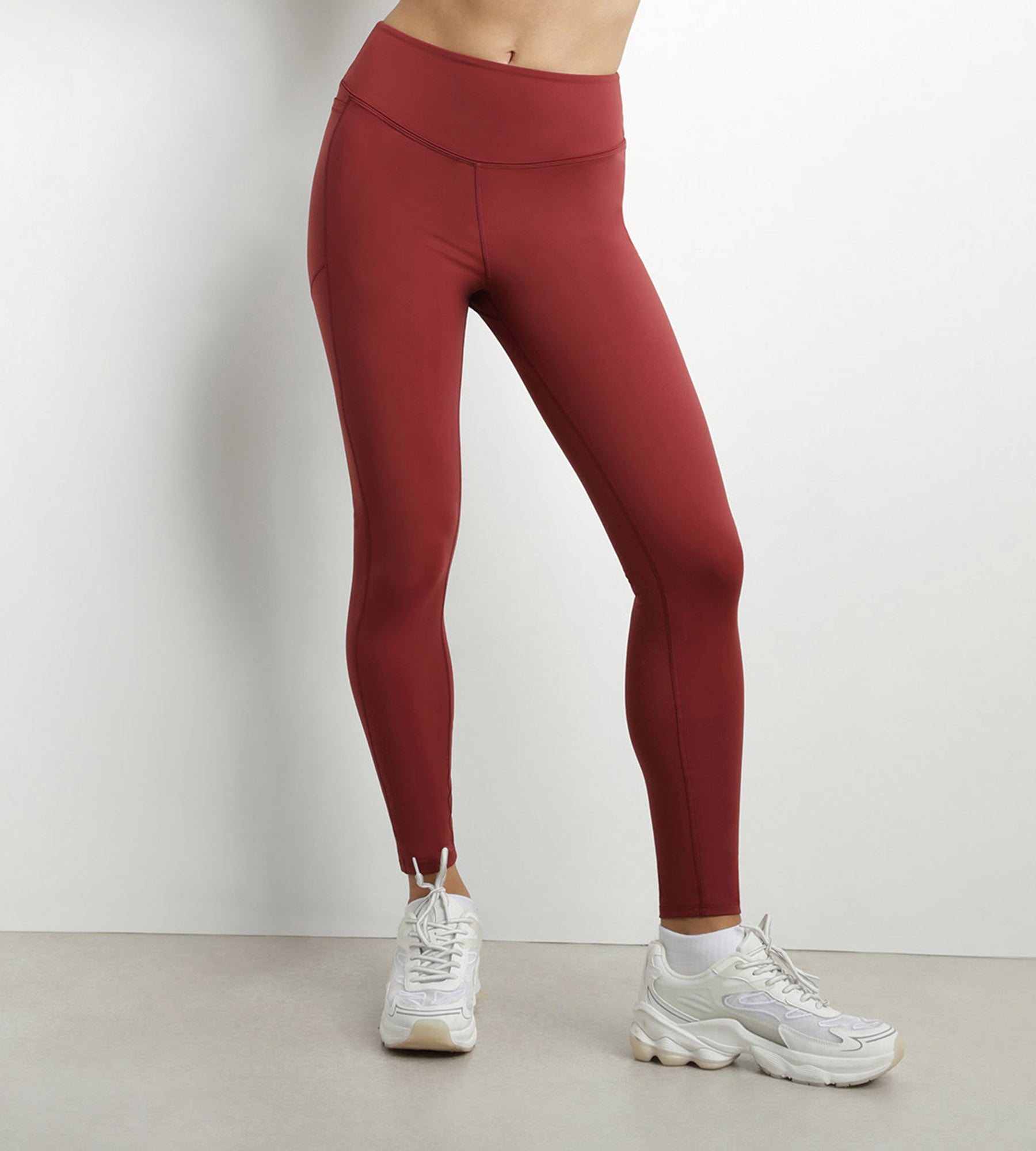 DIM Leggings sportivi donna in microfibra scolpita Bordeaux DIM Move