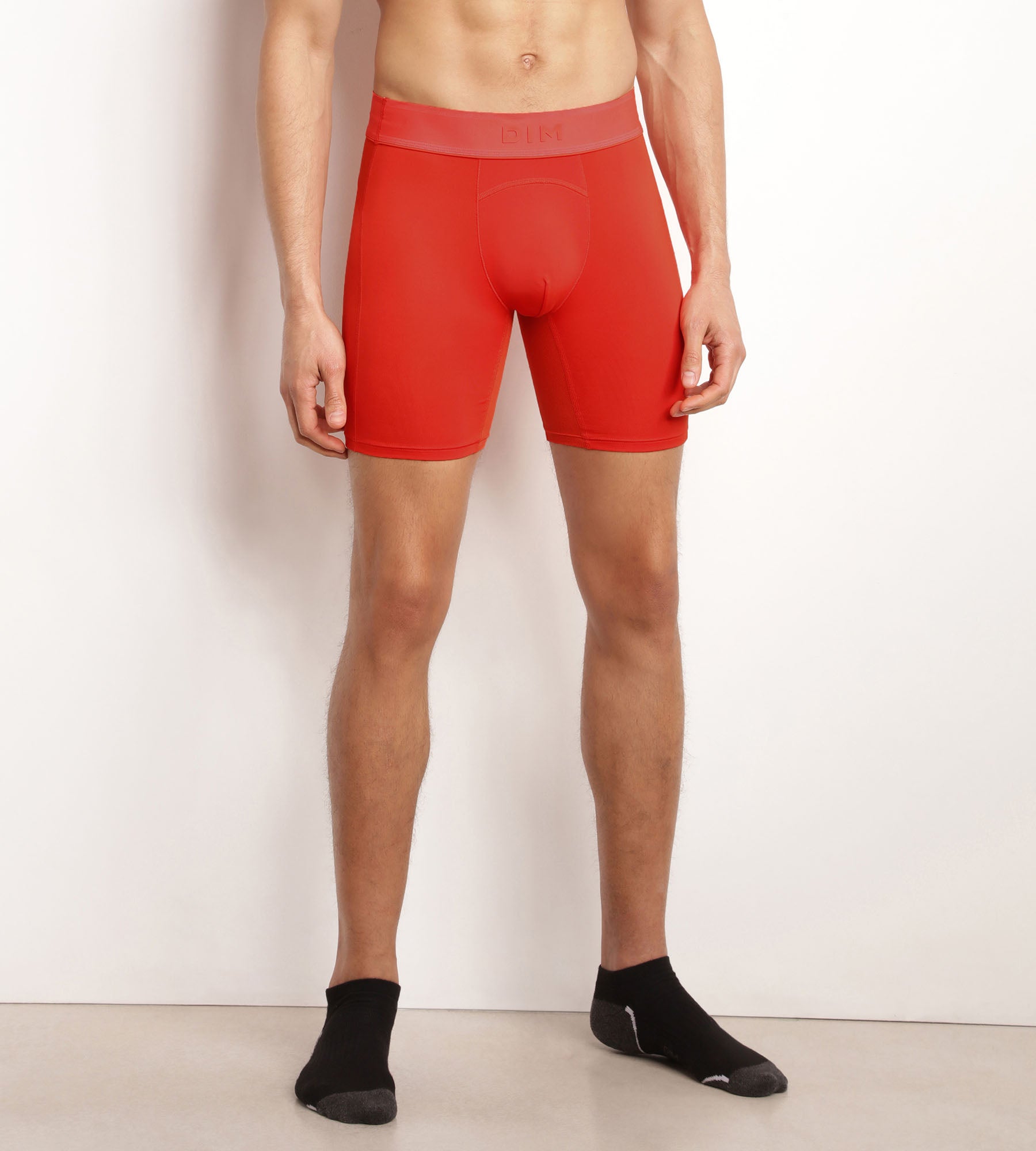 DIM Boxer da uomo in microfibra e rete DIM Move rosso