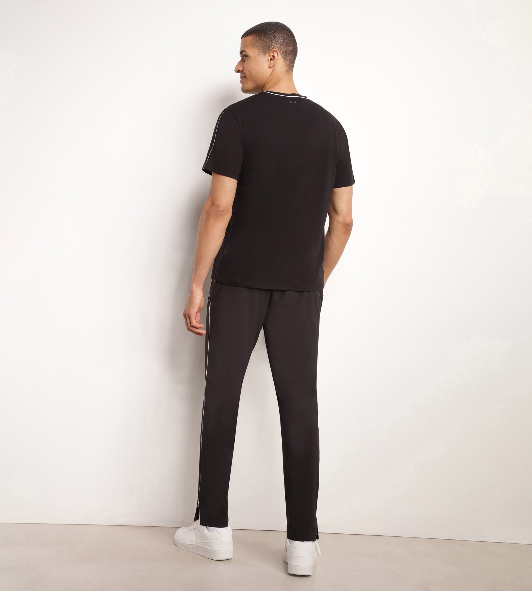 DIM Pantaloni chino da uomo in jersey elasticizzato Nero DIM Move