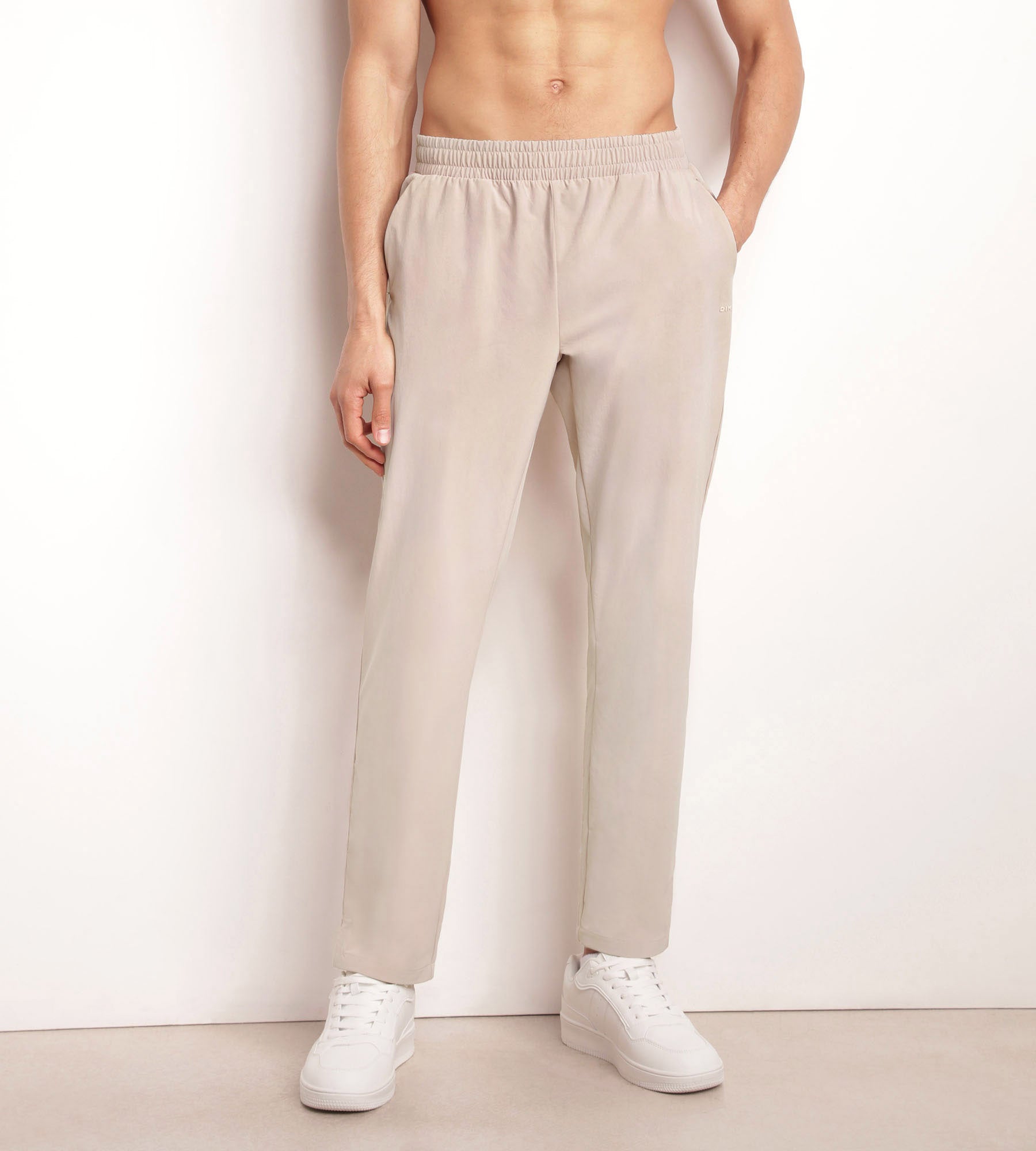 DIM Pantaloni chino uomo in jersey elasticizzato, beige DIM Move