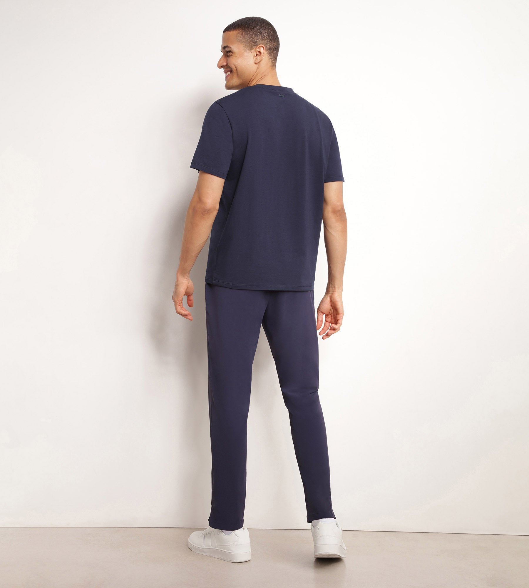 DIM Pantaloni chino uomo in jersey elasticizzato Blu DIM Move
