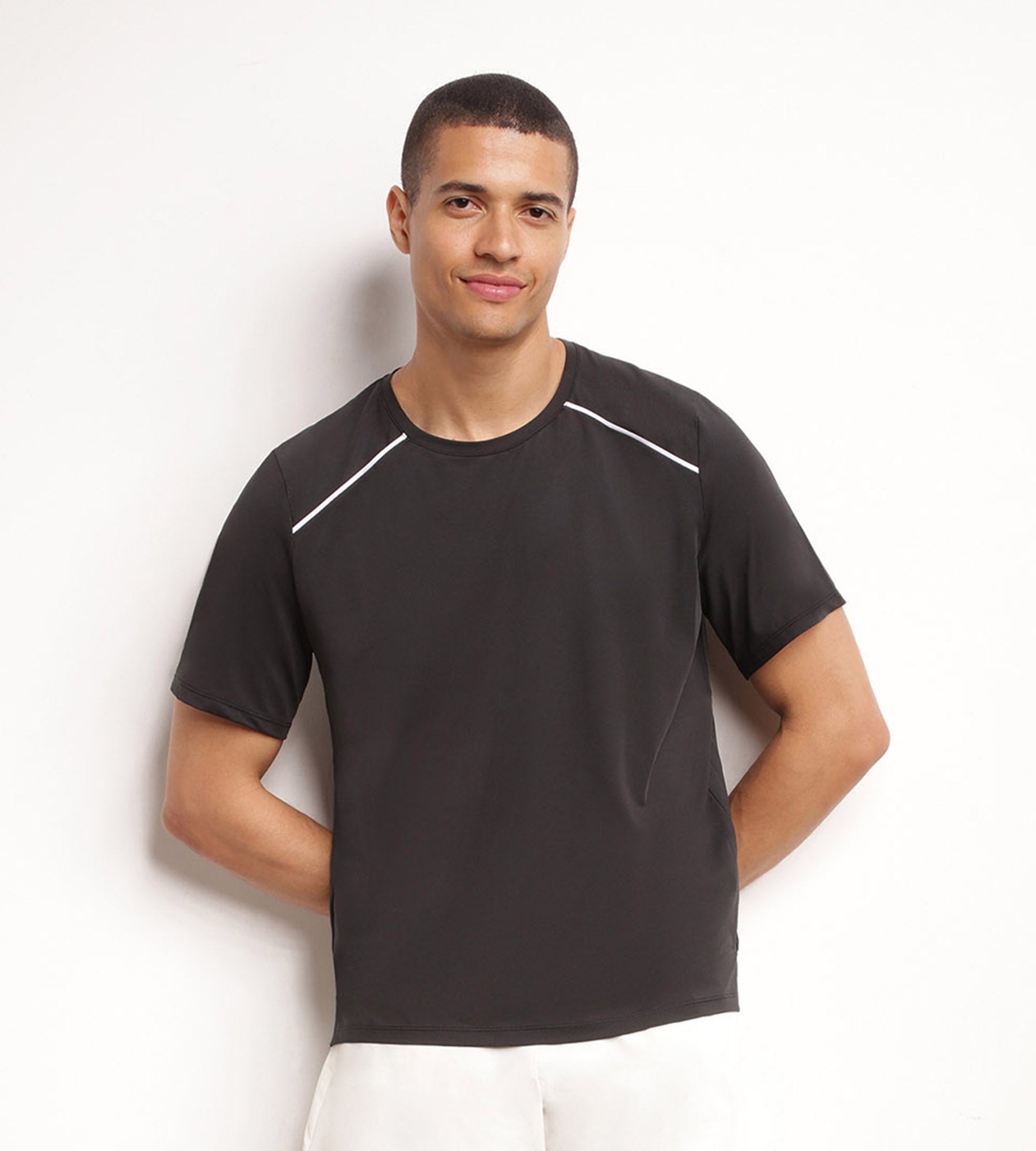 DIM T-shirt sportiva Uomo in tessuto traspirante nero DIM Move