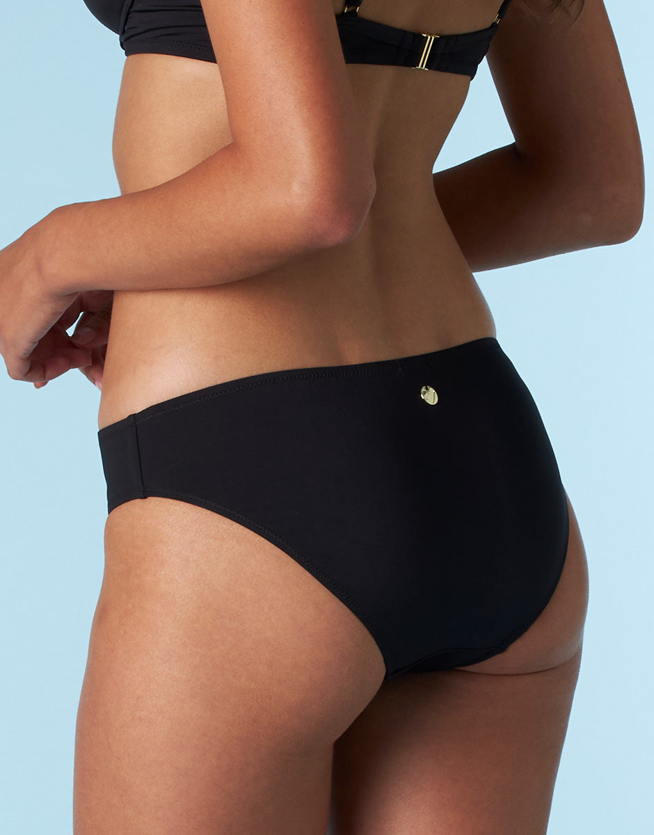 DIM Essential Micro slip da bagno midi in microfibra nera