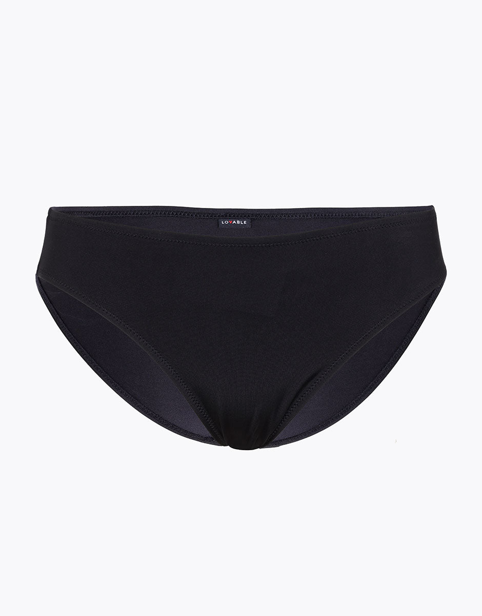 DIM Essential Micro slip da bagno midi in microfibra nera