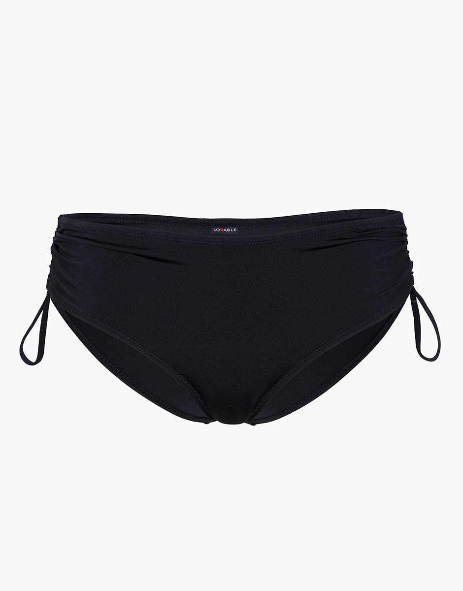 DIM Essential Micro slip da bagno a vita alta con coulisse in microfibra nera