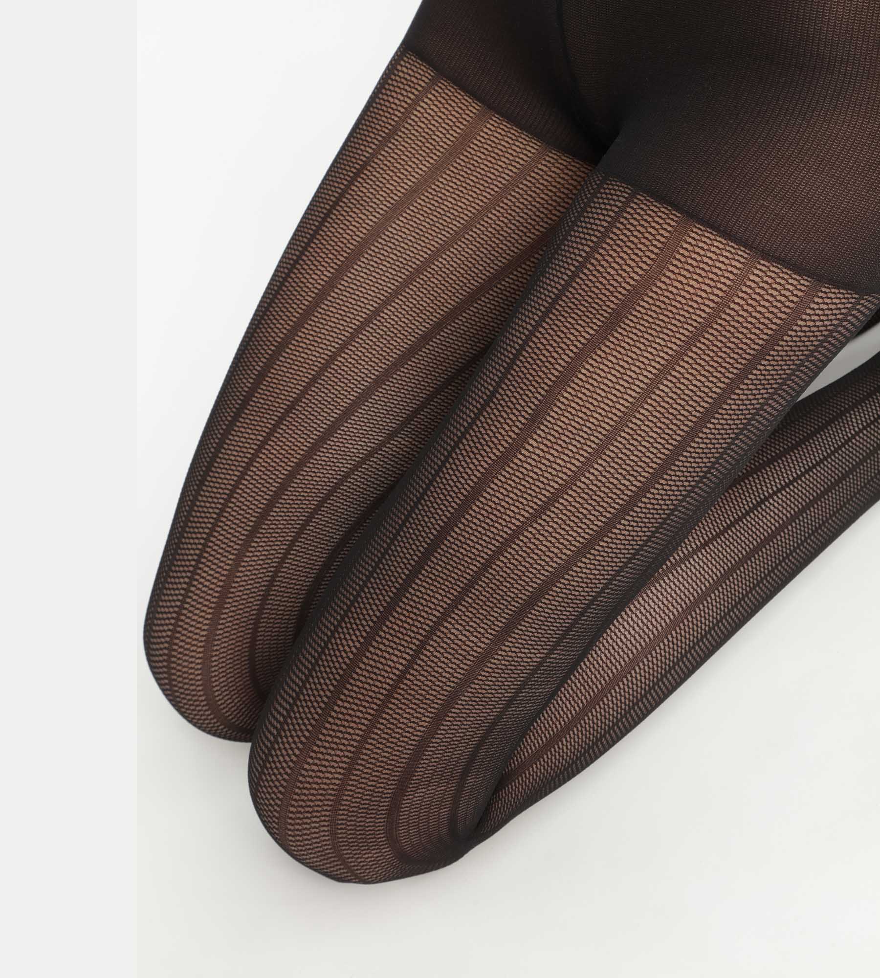 DIM Collant lineare trasparente donna Nero Dim Style