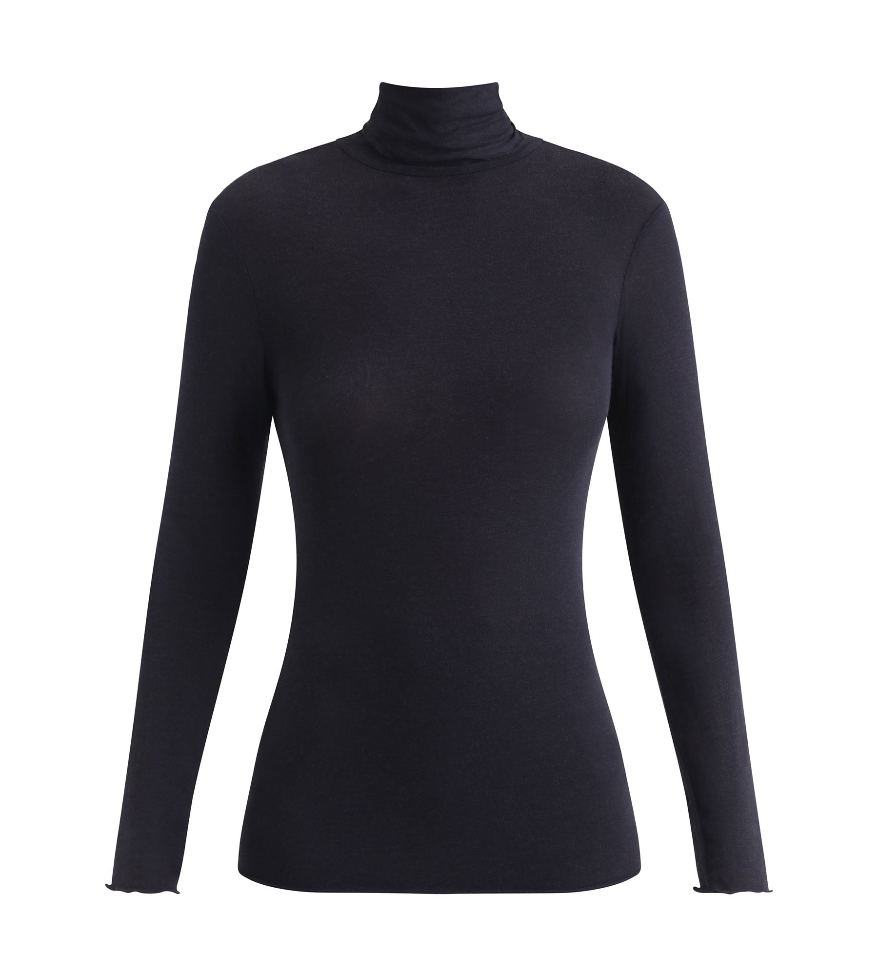 DIM T-shirt donna con collo alto Nero Dim Termico