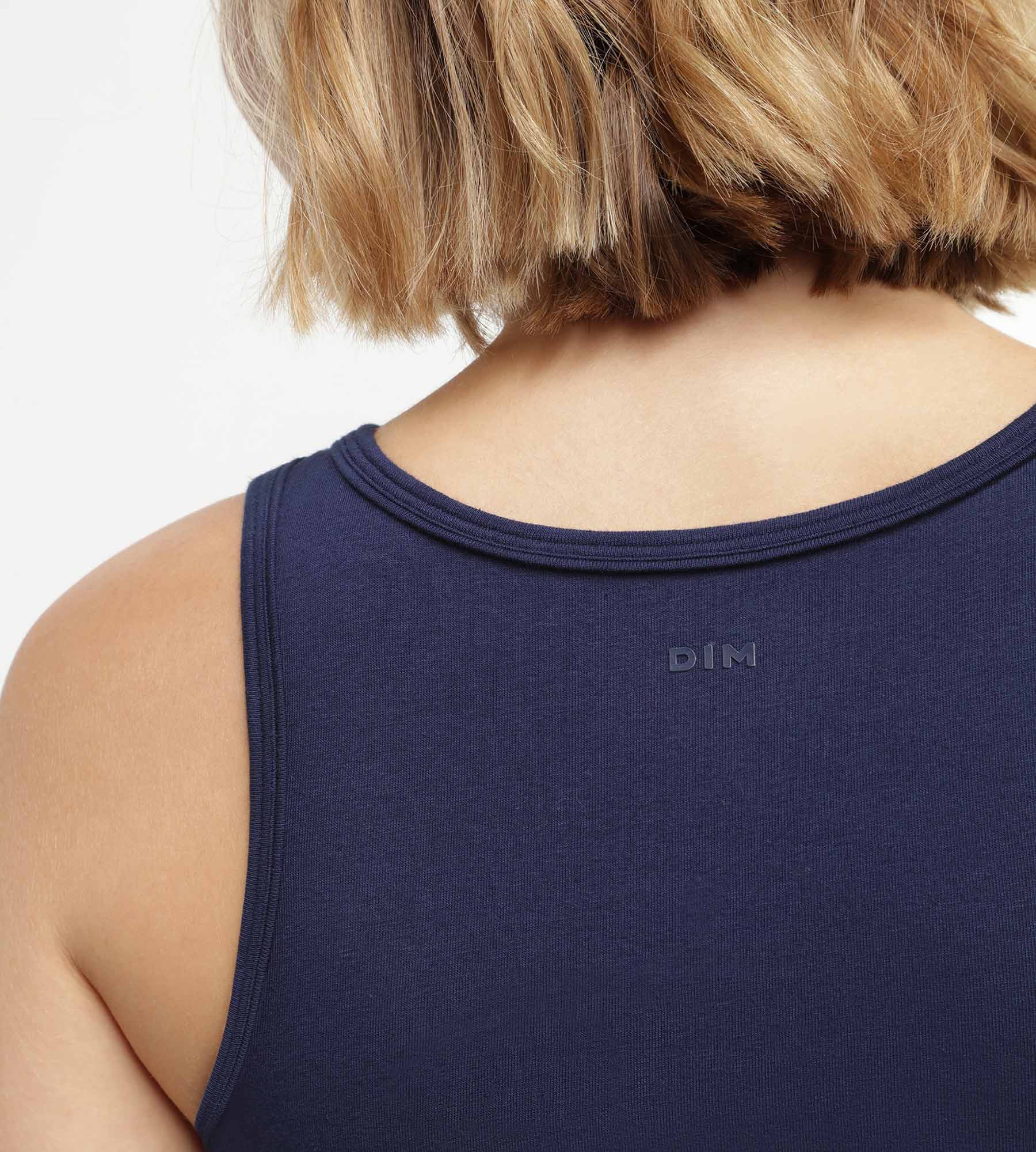 DIM Canotta sportiva termoregolatrice donna in jersey blu DIM Move