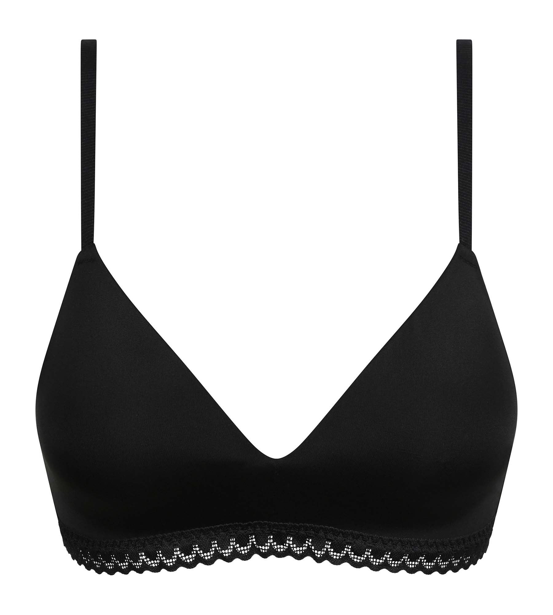 DIM Reggiseno senza ferretto a triangolo imbottito nero Daily Micro