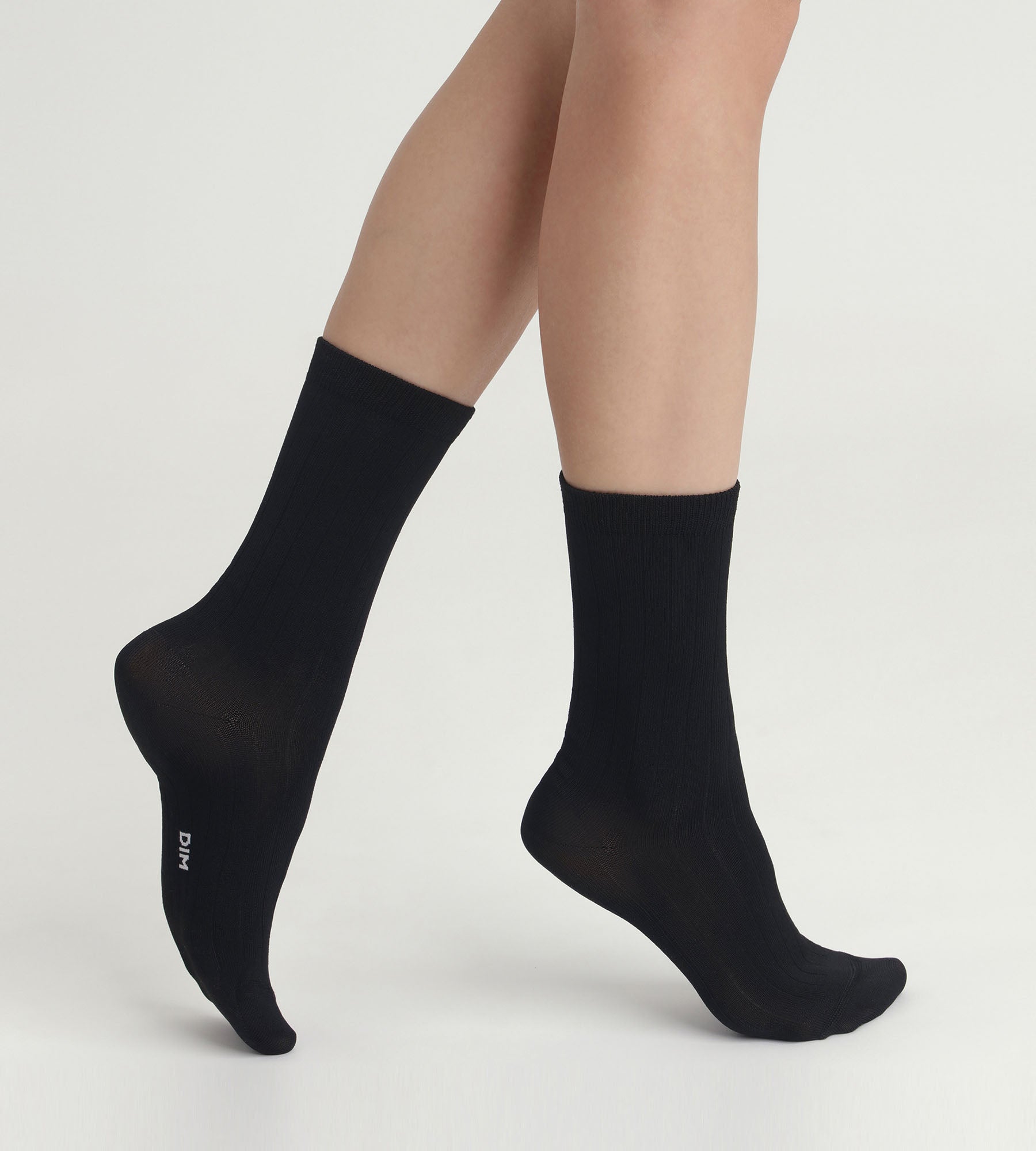 DIM Calze da donna in raso nero DIM Mod