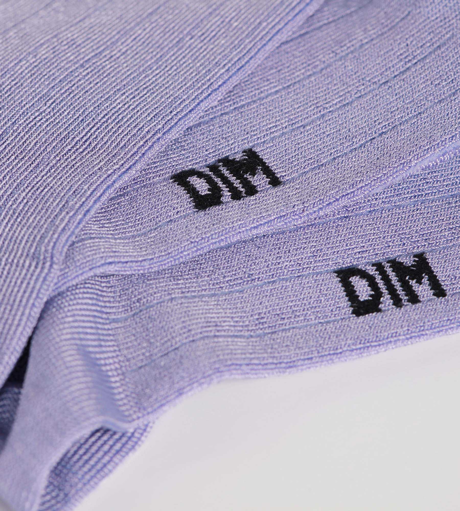 DIM Calze donna in cotone satinato a coste Lila Mod di Dim
