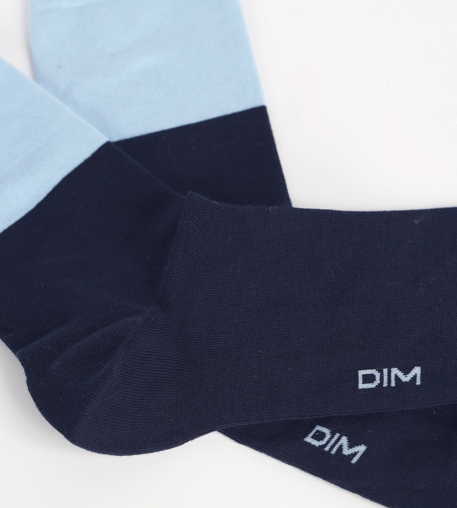 DIM Calze in cotone da uomo colorblock blu e blu Mod di Dim