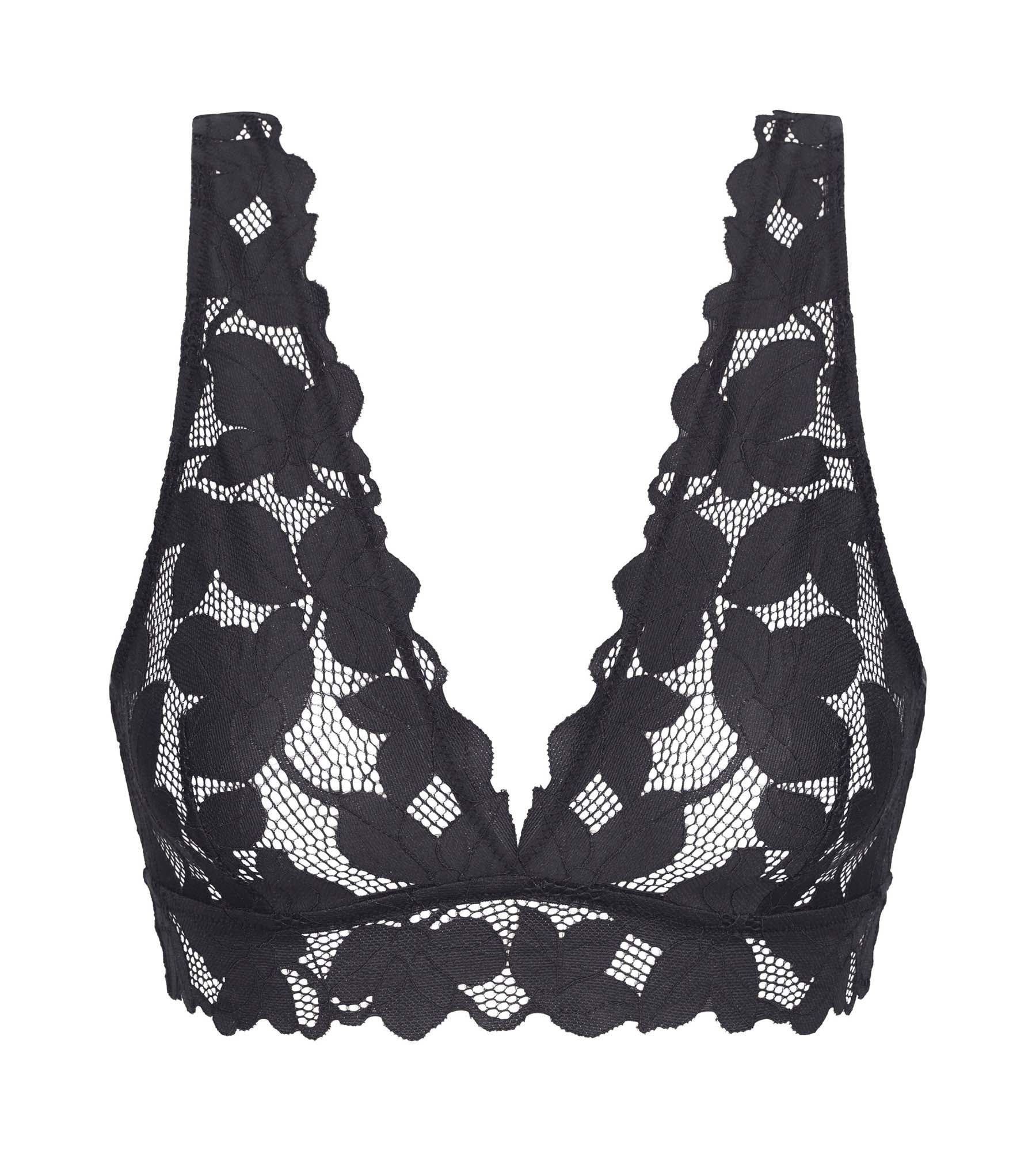 DIM Reggiseno con ferretto in pizzo floreale grigio granito Dim Lacy