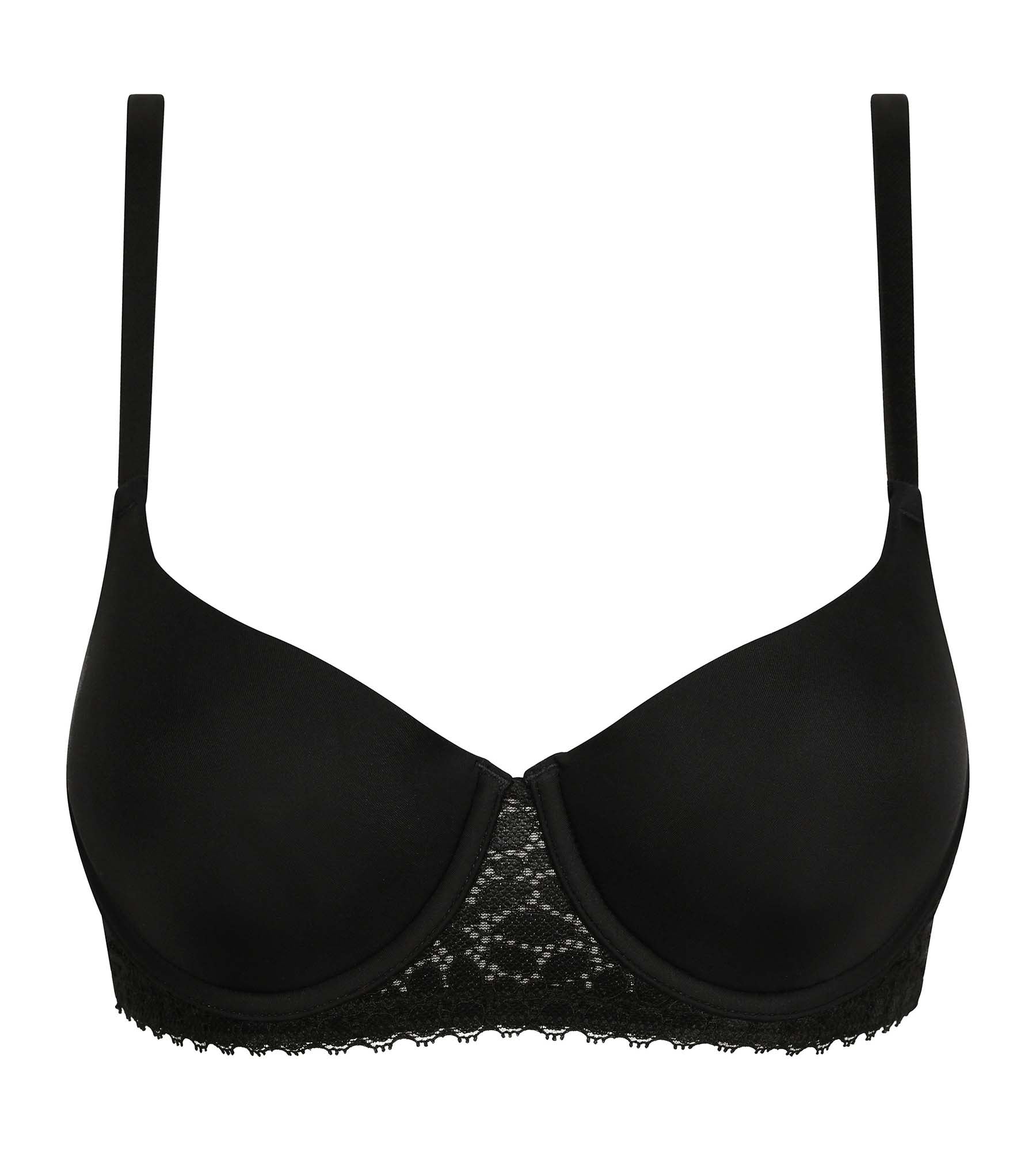 DIM Reggiseno a balconcino con ferretto in microfibra Daily Dentelle nero