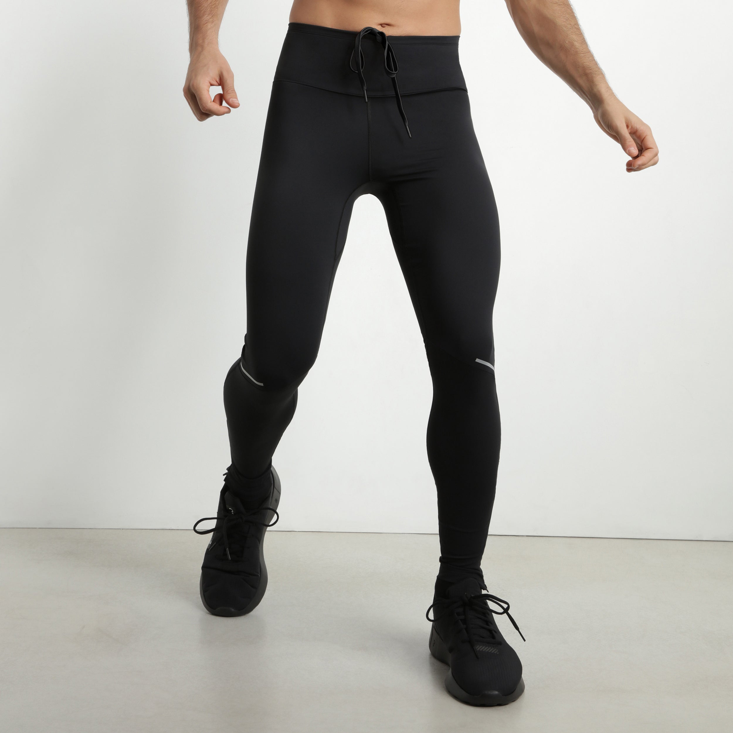 DIM Leggings sportivi da uomo regolabili in microfibra Nero DIM Move