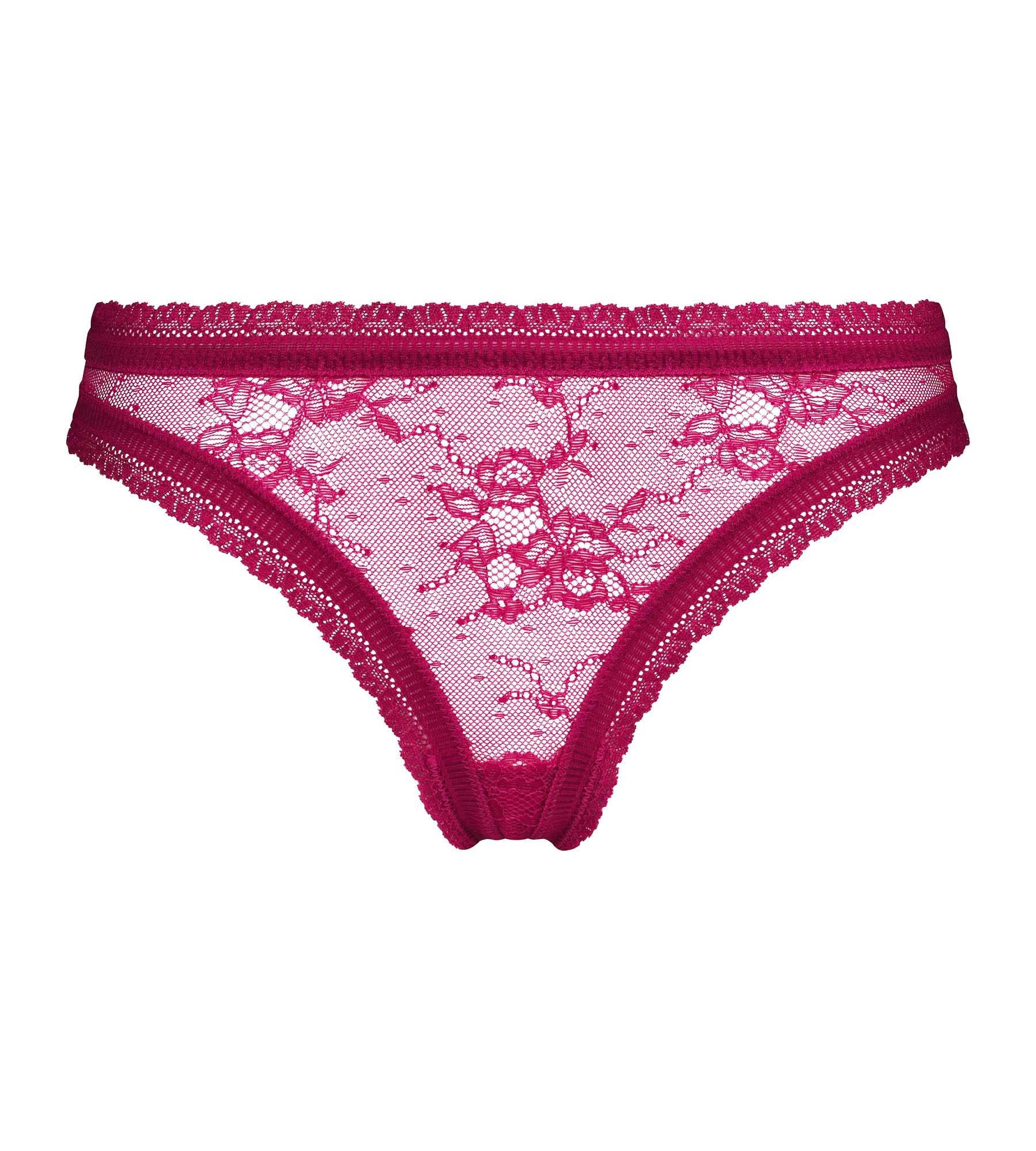 DIM Perizoma in pizzo floreale fucsia Dim Romance