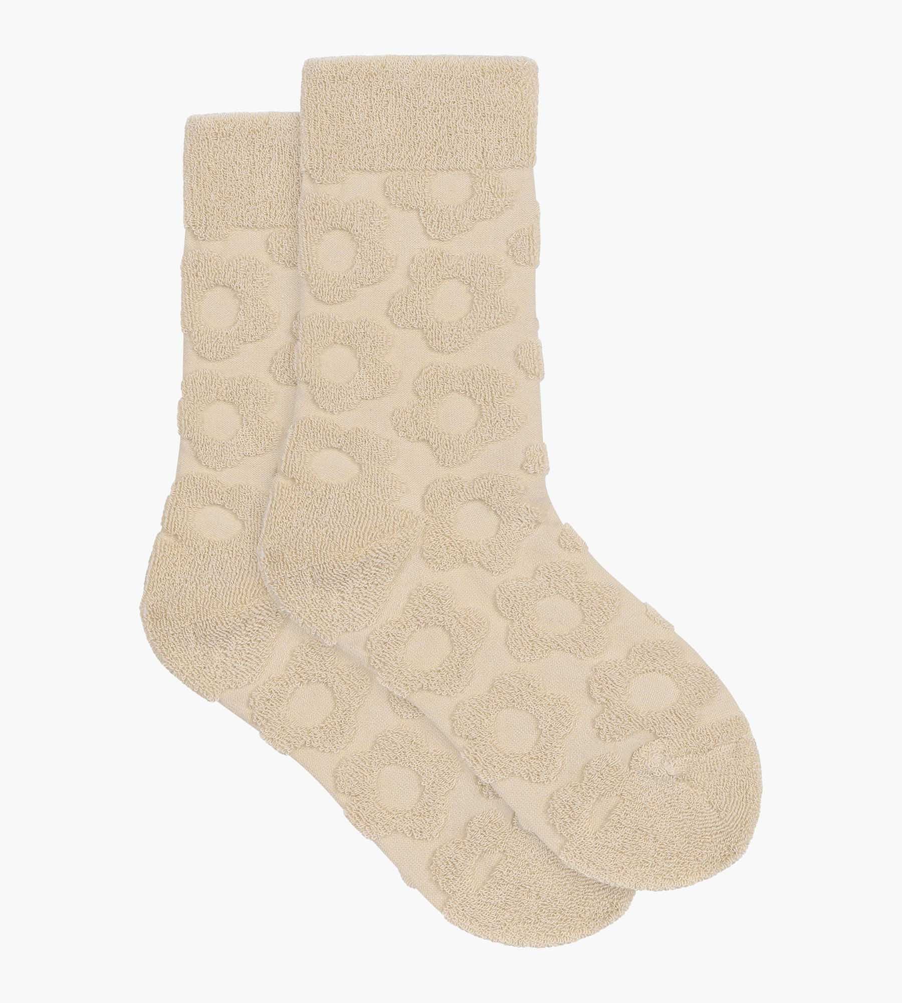DIM Calze da donna in spugna floreale crema DIM Mod