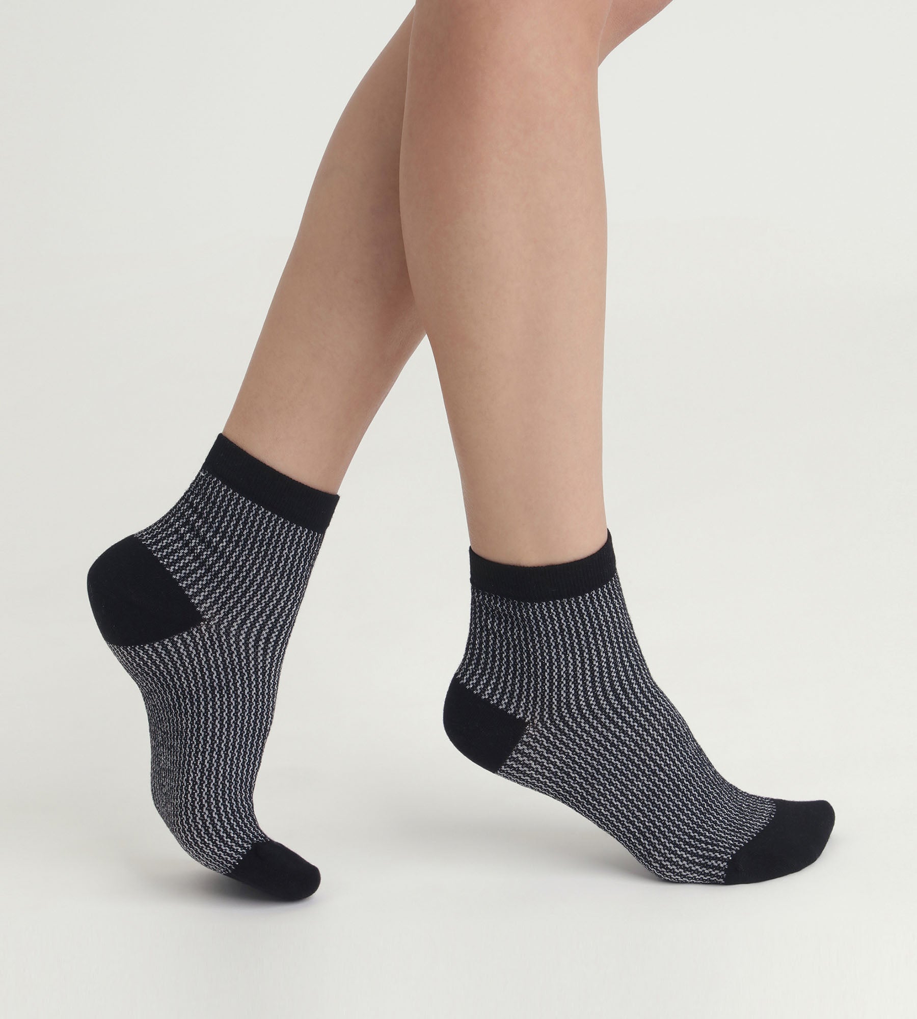 DIM Calze da donna in Lurex nero e argento Mod di Dim