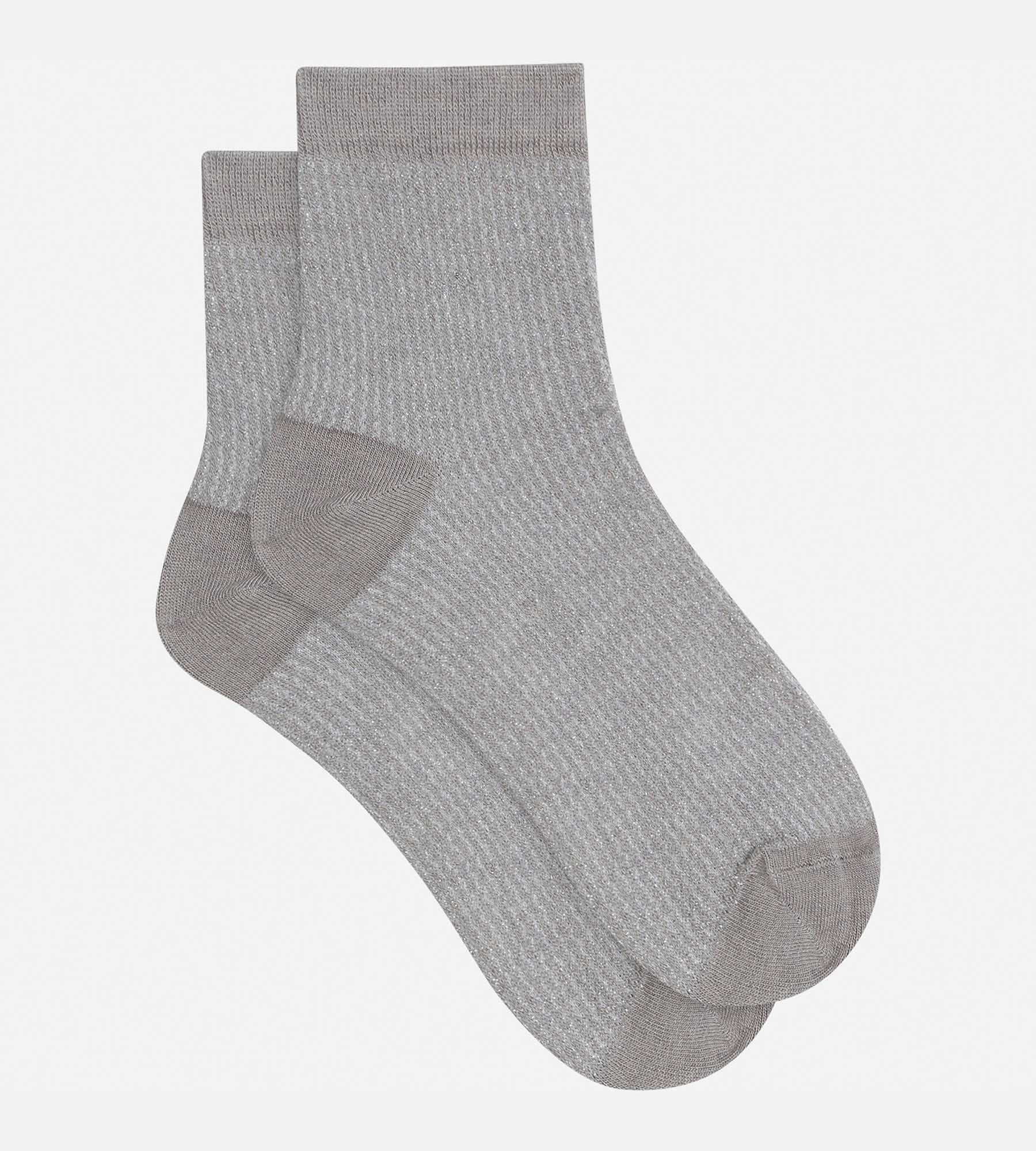 DIM Calze da donna Mod di Dim in Lurex color taupe e argento.