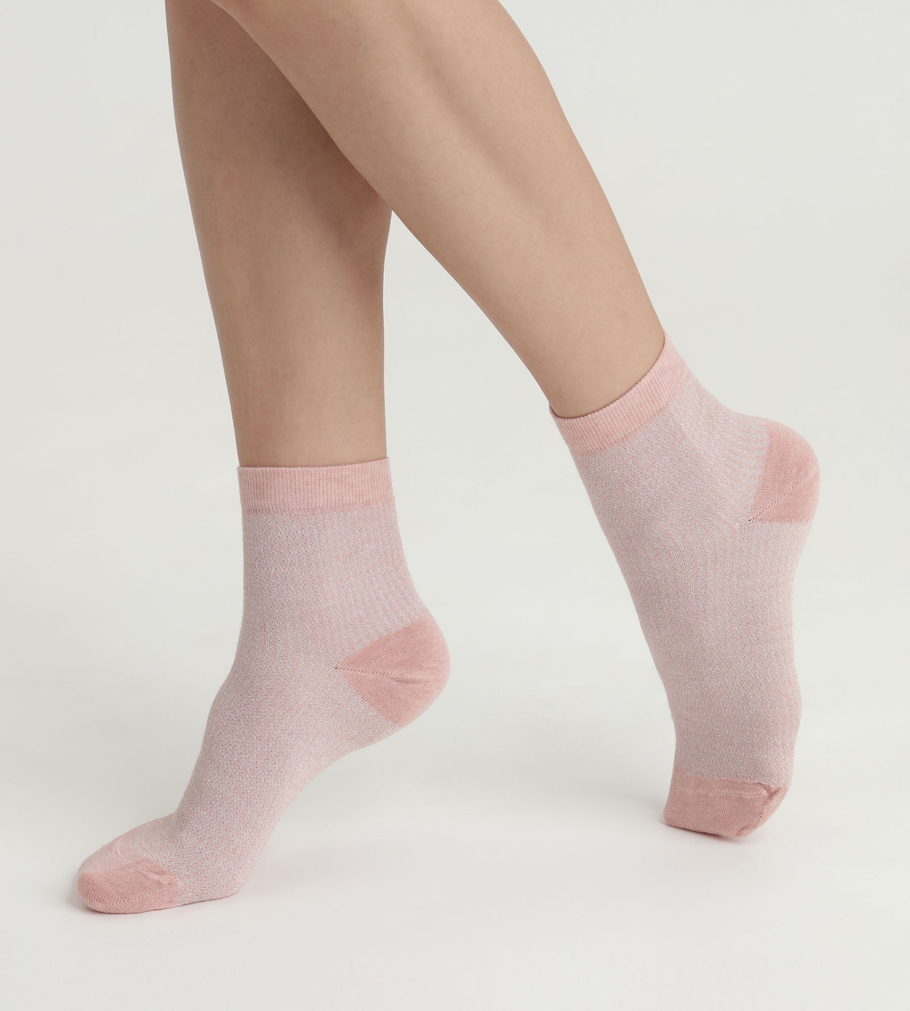 DIM Calze da donna in lurex rosa e argento Mod di Dim