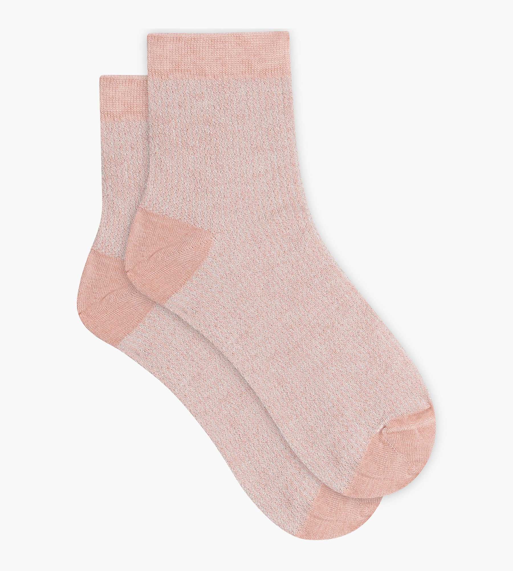 DIM Calze da donna in lurex rosa e argento Mod di Dim