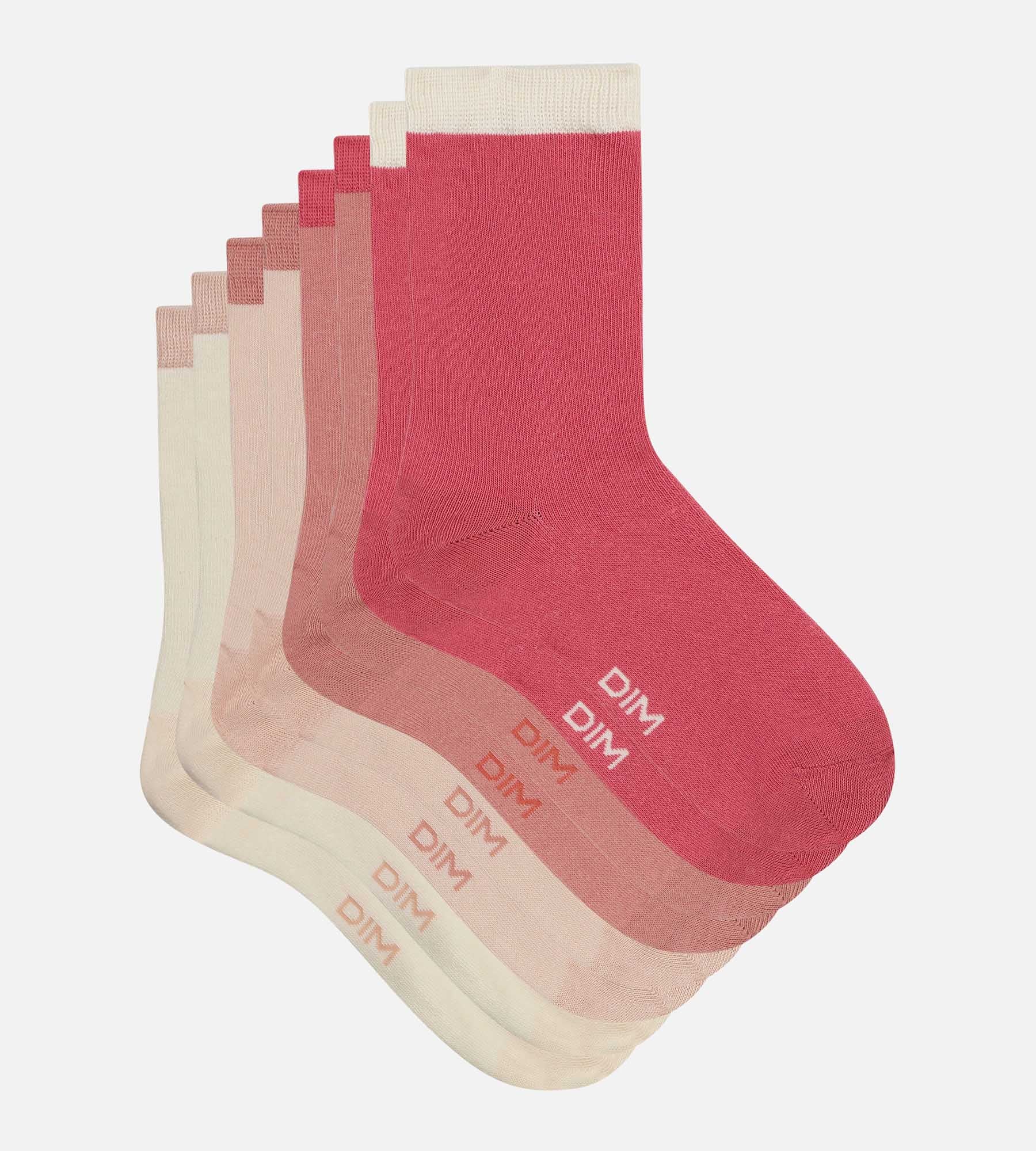 DIM Pacco da 4 paia di calze EcoDim Fashion rosa da donna.