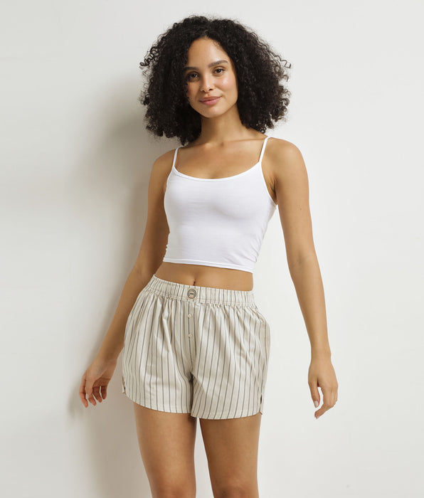 DIM Dim x Inès de La Fressange Boxer larghi a strisce grigie Donna