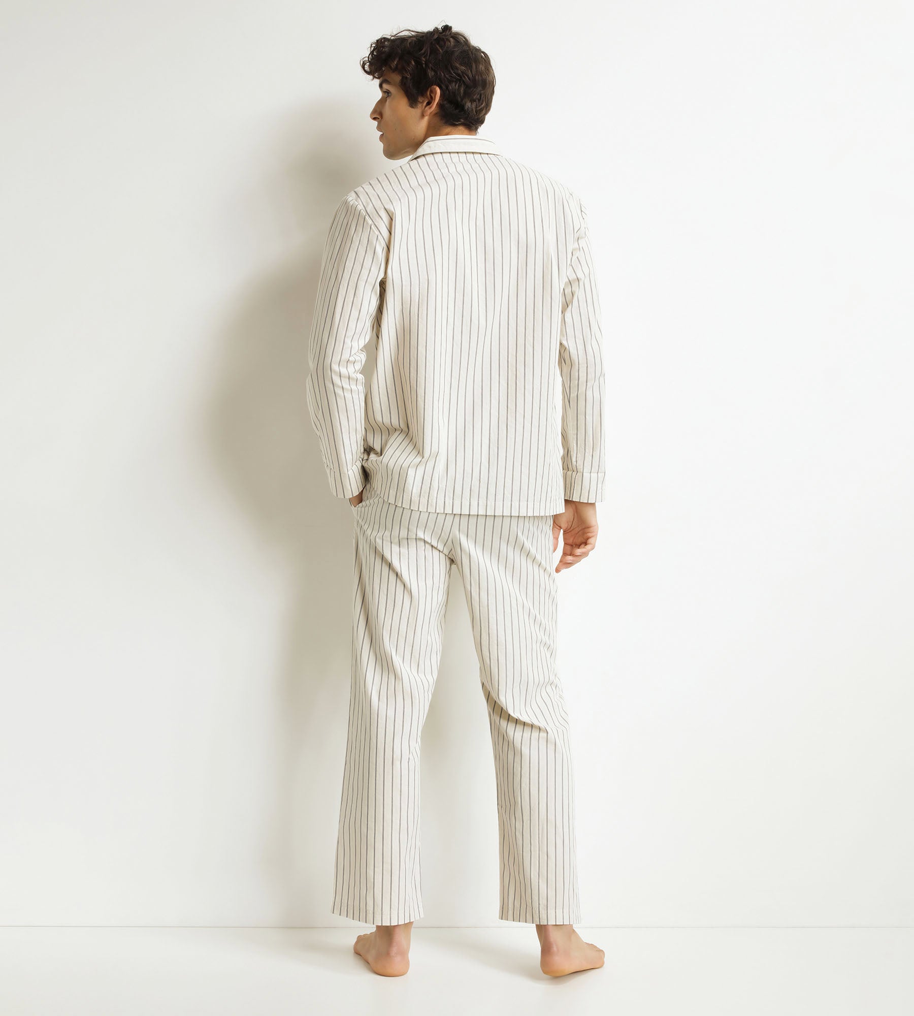 DIM Pantaloni del pigiama da donna a righe grigie Dim x Inès de La Fressange