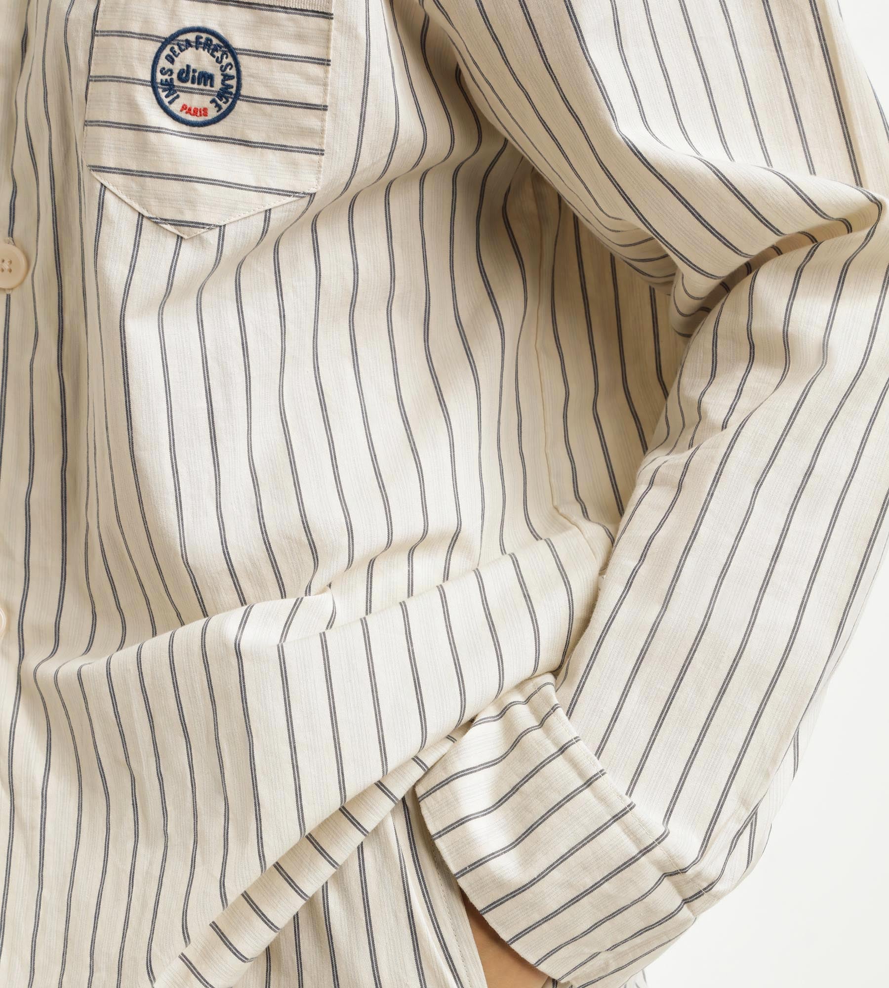 DIM Pantaloni del pigiama da donna a righe grigie Dim x Inès de La Fressange