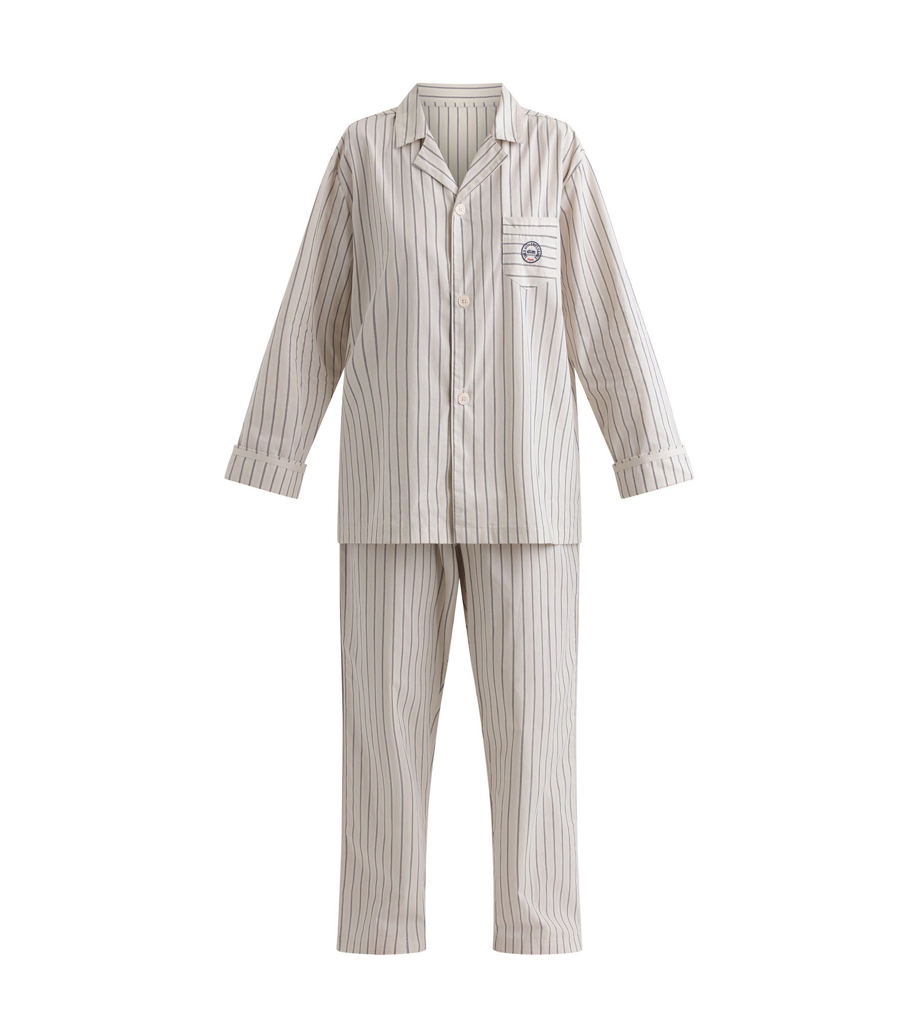 DIM Pantaloni del pigiama da donna a righe grigie Dim x Inès de La Fressange