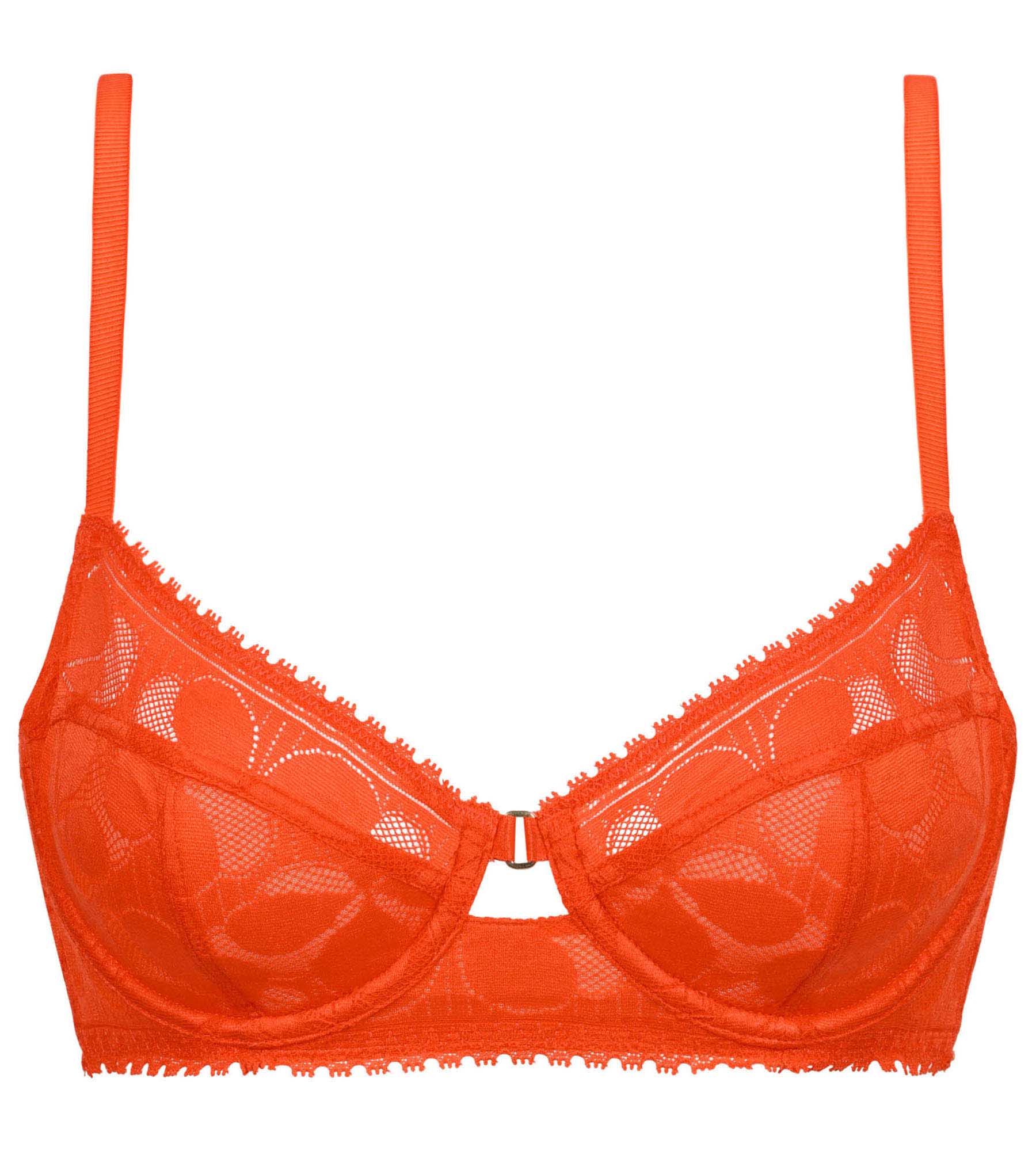 DIM Reggiseno arancione Art Flowers con ferretto e contenitivo