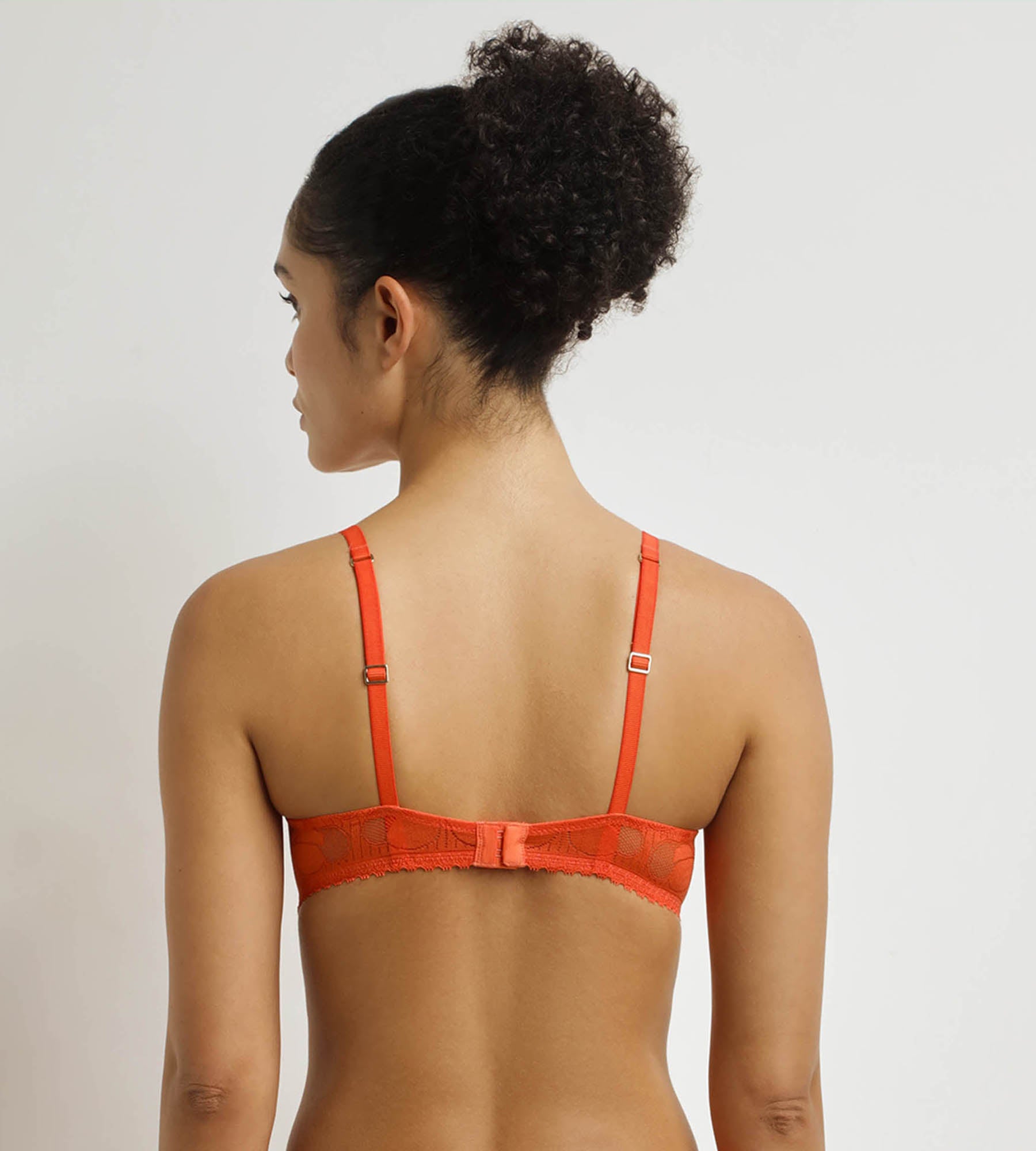 DIM Reggiseno a balconcino con ferretto Art Flowers arancione