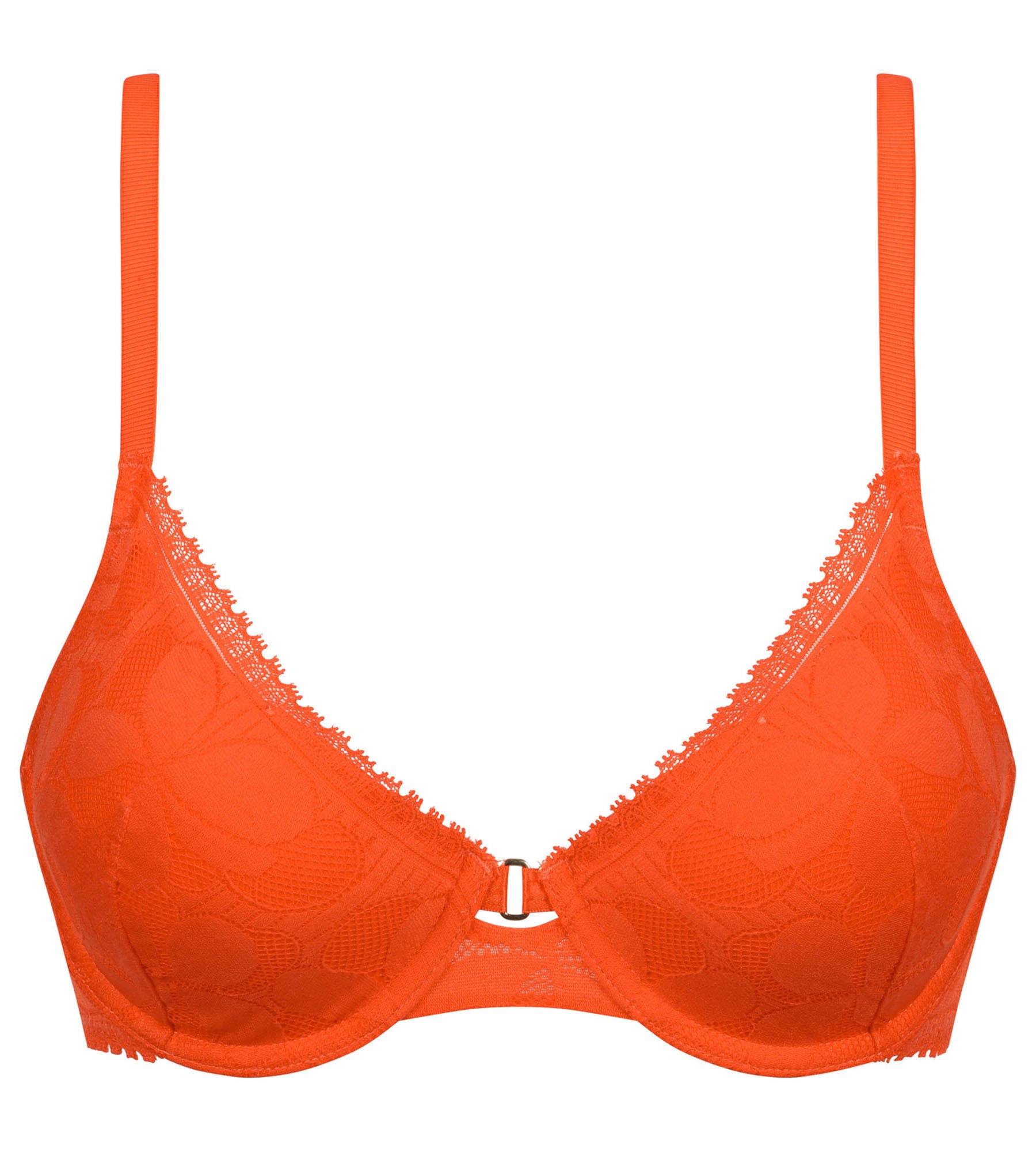 DIM Reggiseno a balconcino con ferretto Art Flowers arancione