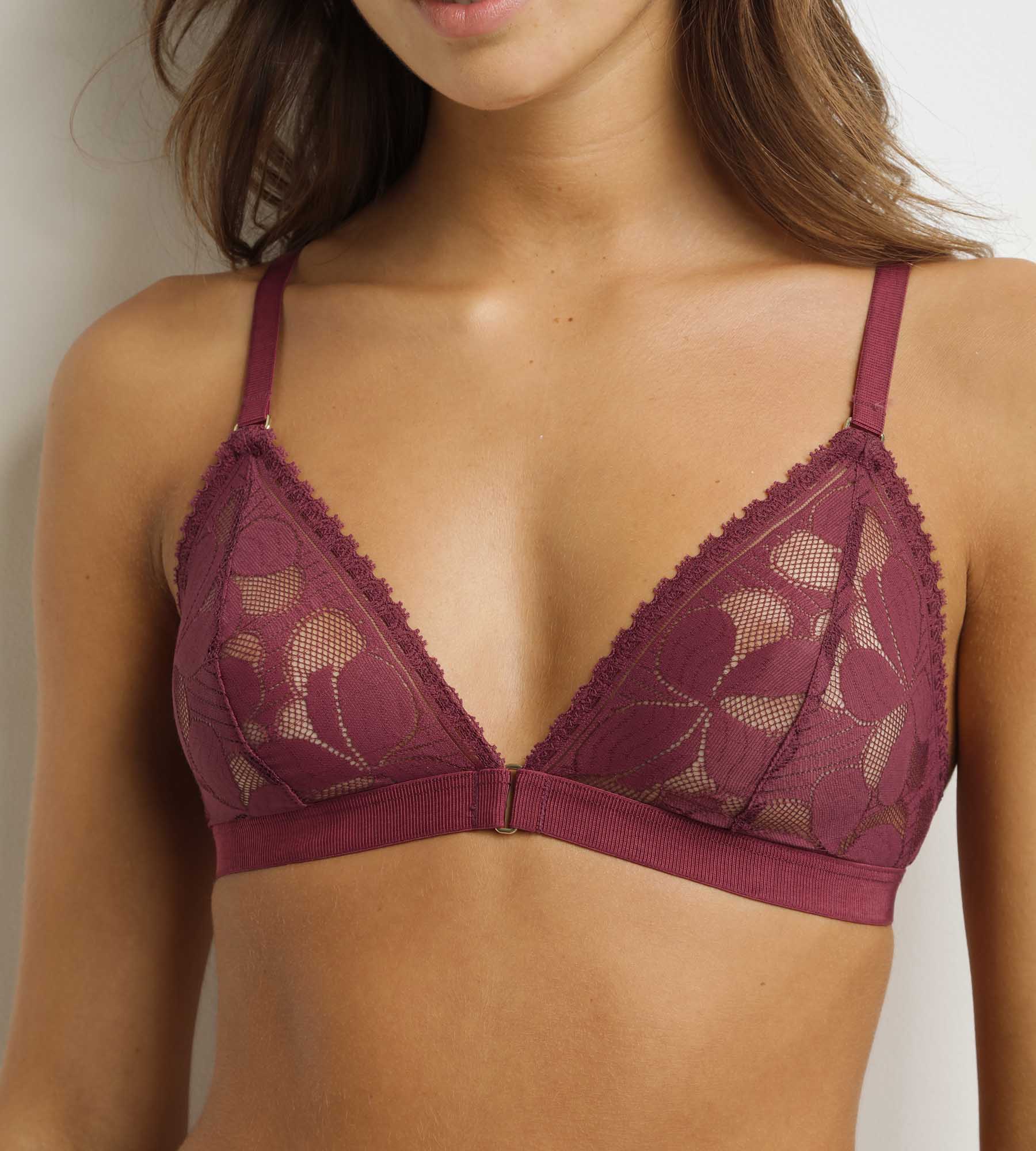 DIM Reggiseno a triangolo senza ferretto Art Flowers Fig