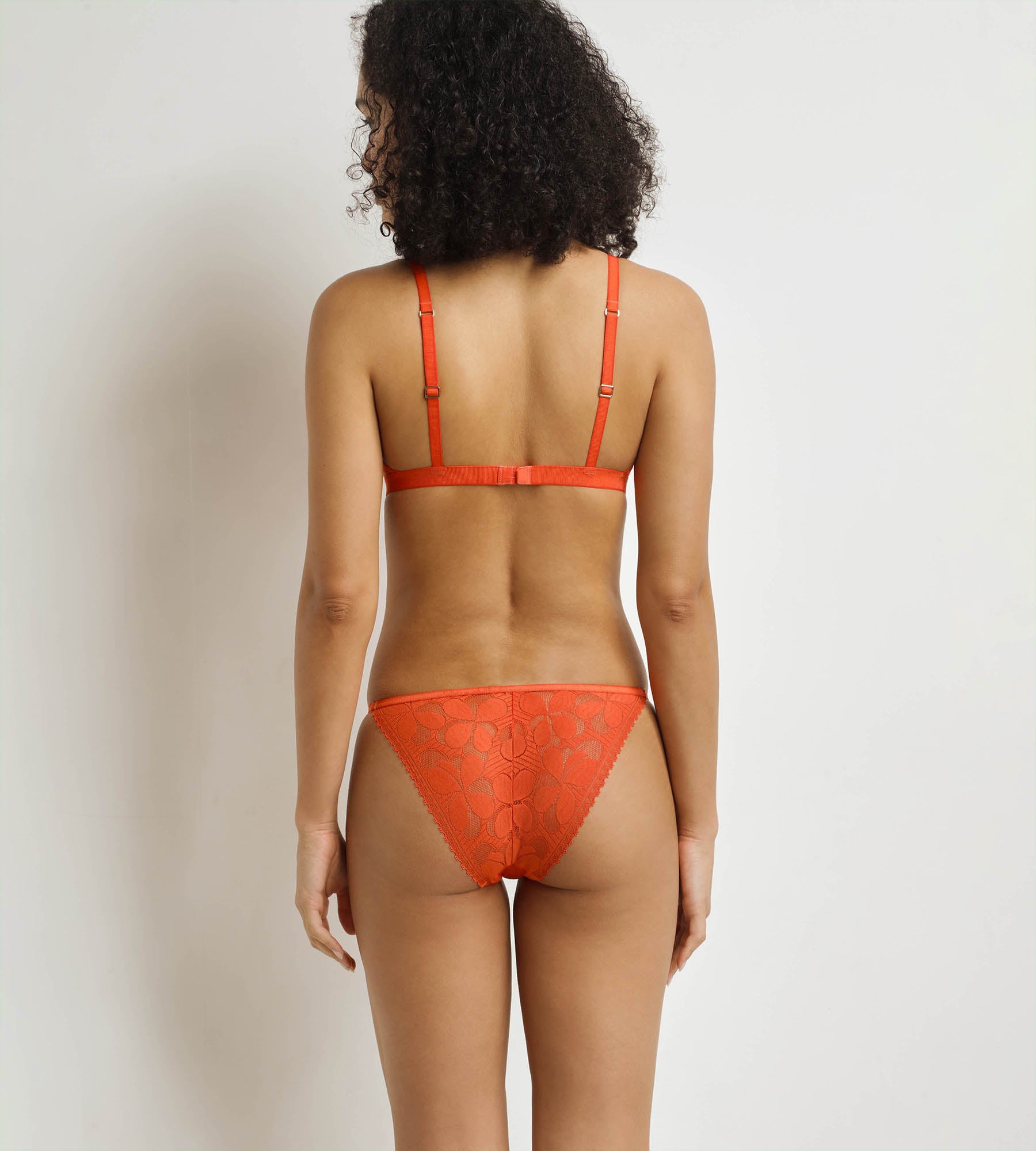 DIM Tanga da donna Art Flowers arancione