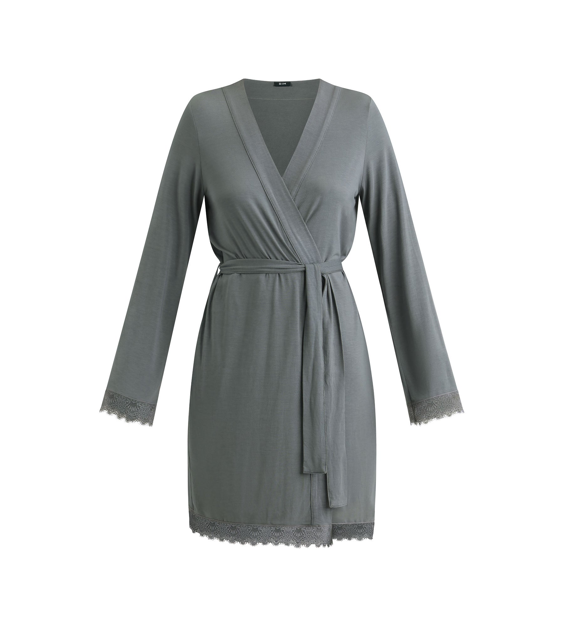 DIM Donna Accappatoio grigio con pizzo Don't Disturb