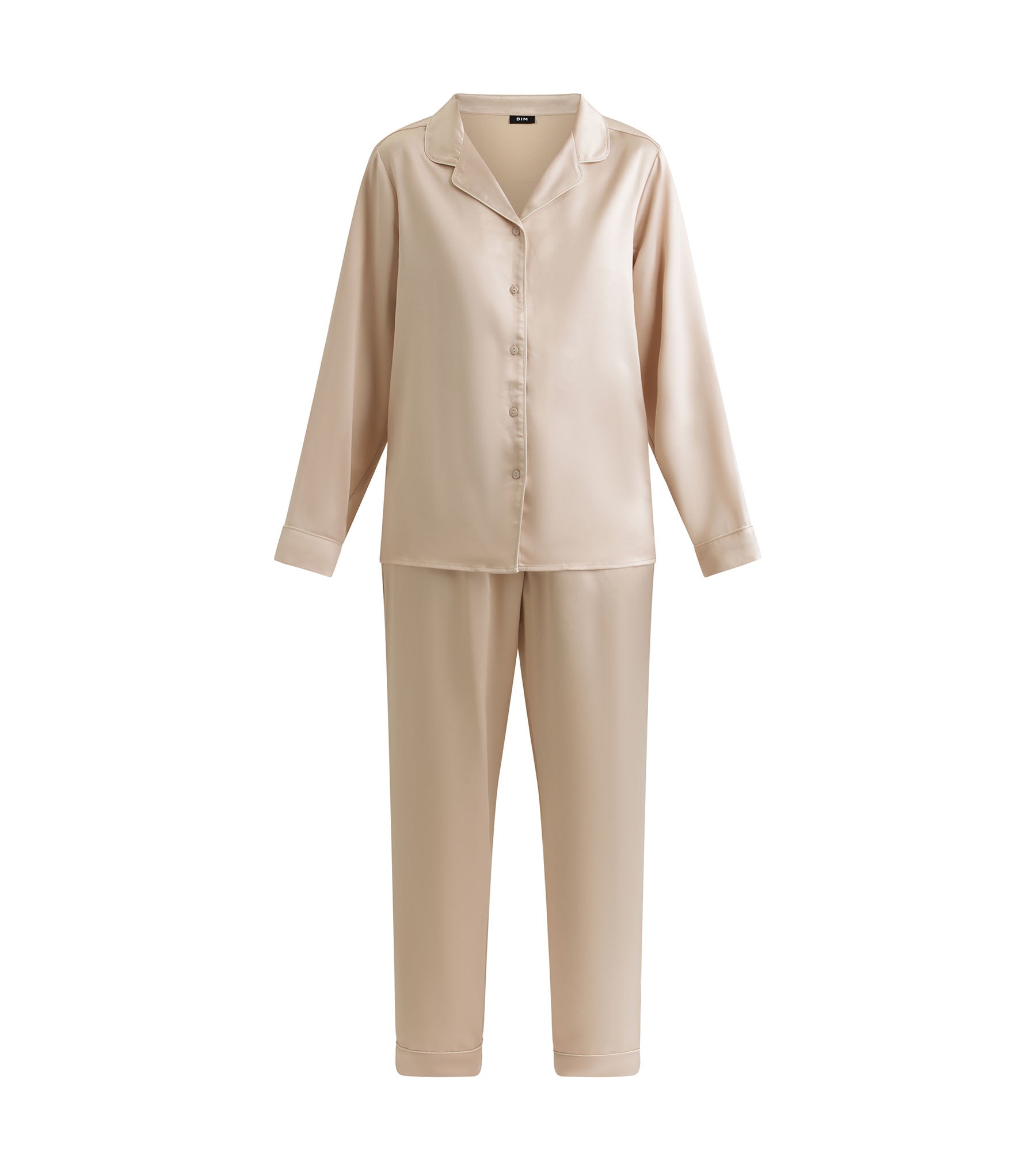 DIM Pigiama da donna con pantaloni del pigiama a righe grigio avorio di Don't Disturb.