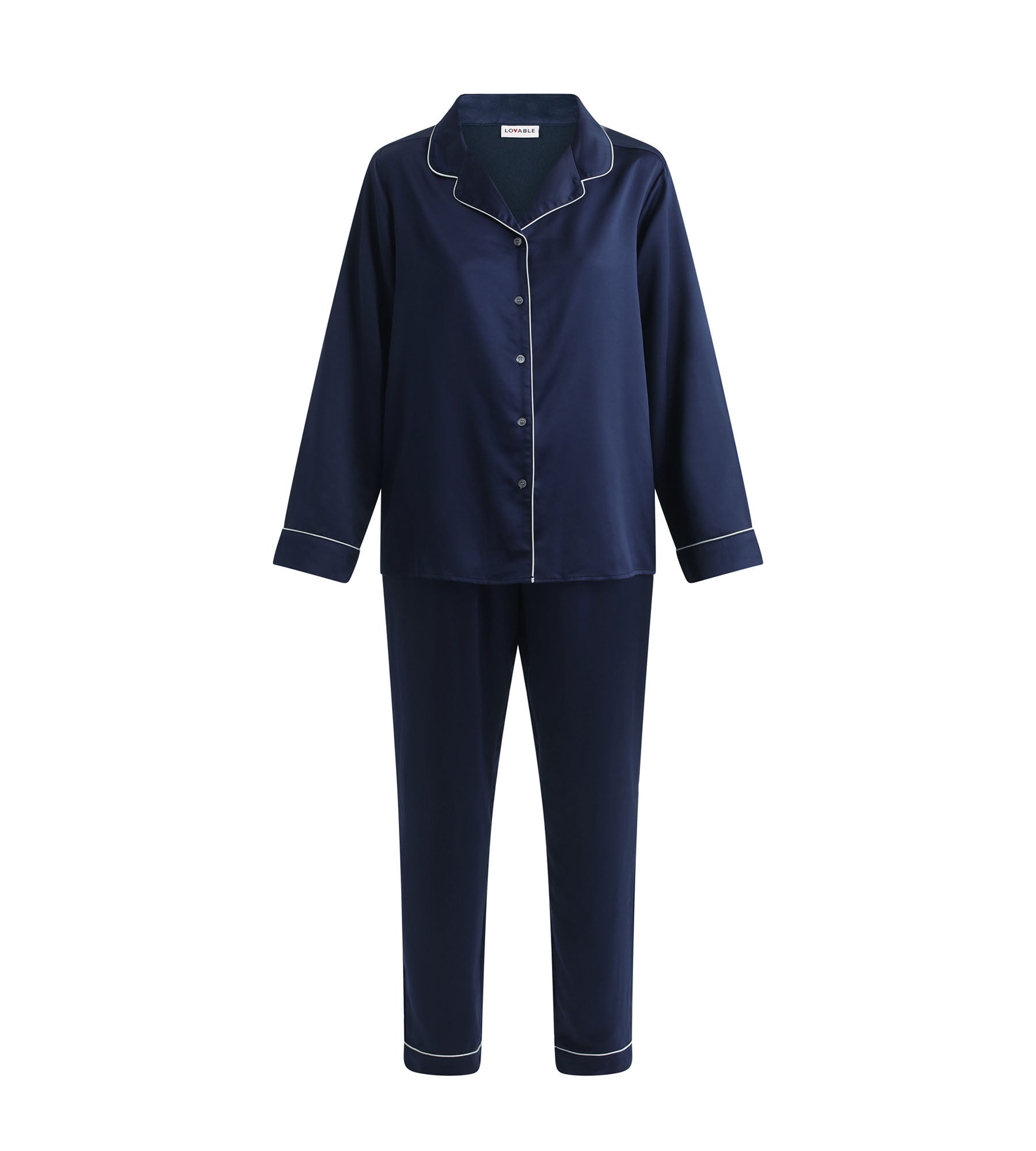 DIM Pantaloni del pigiama da donna blu notte Don't Disturb