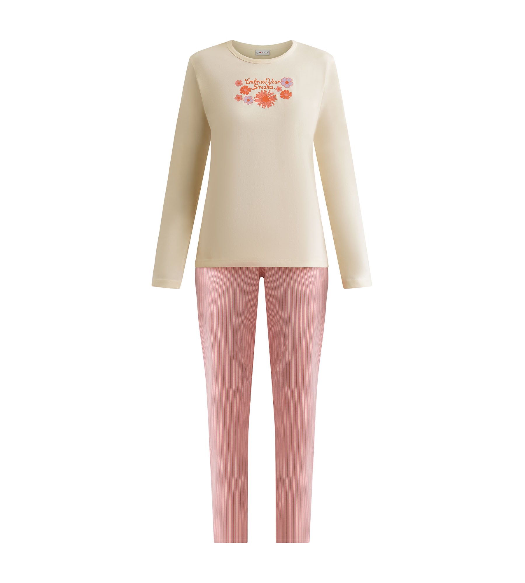 DIM Pacco da pantaloni del pigiama beige da donna Don't Disturb