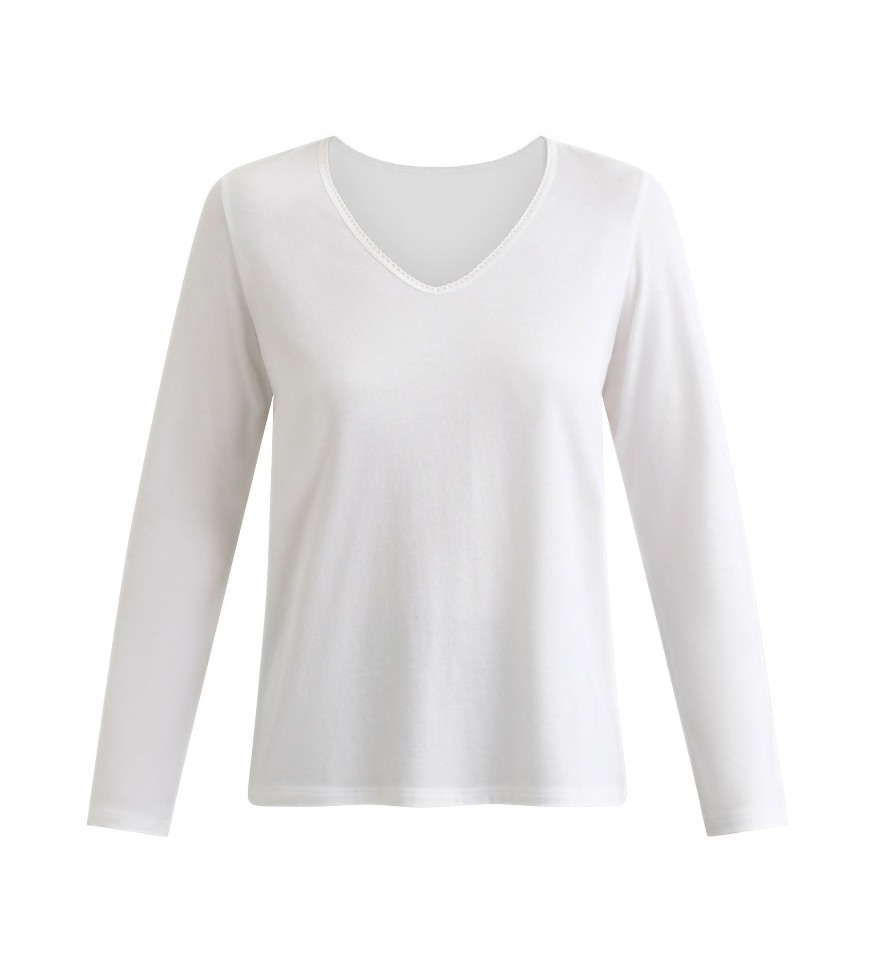 DIM Donna t-shirt a maniche lunghe in cotone Bianco Dim Termico