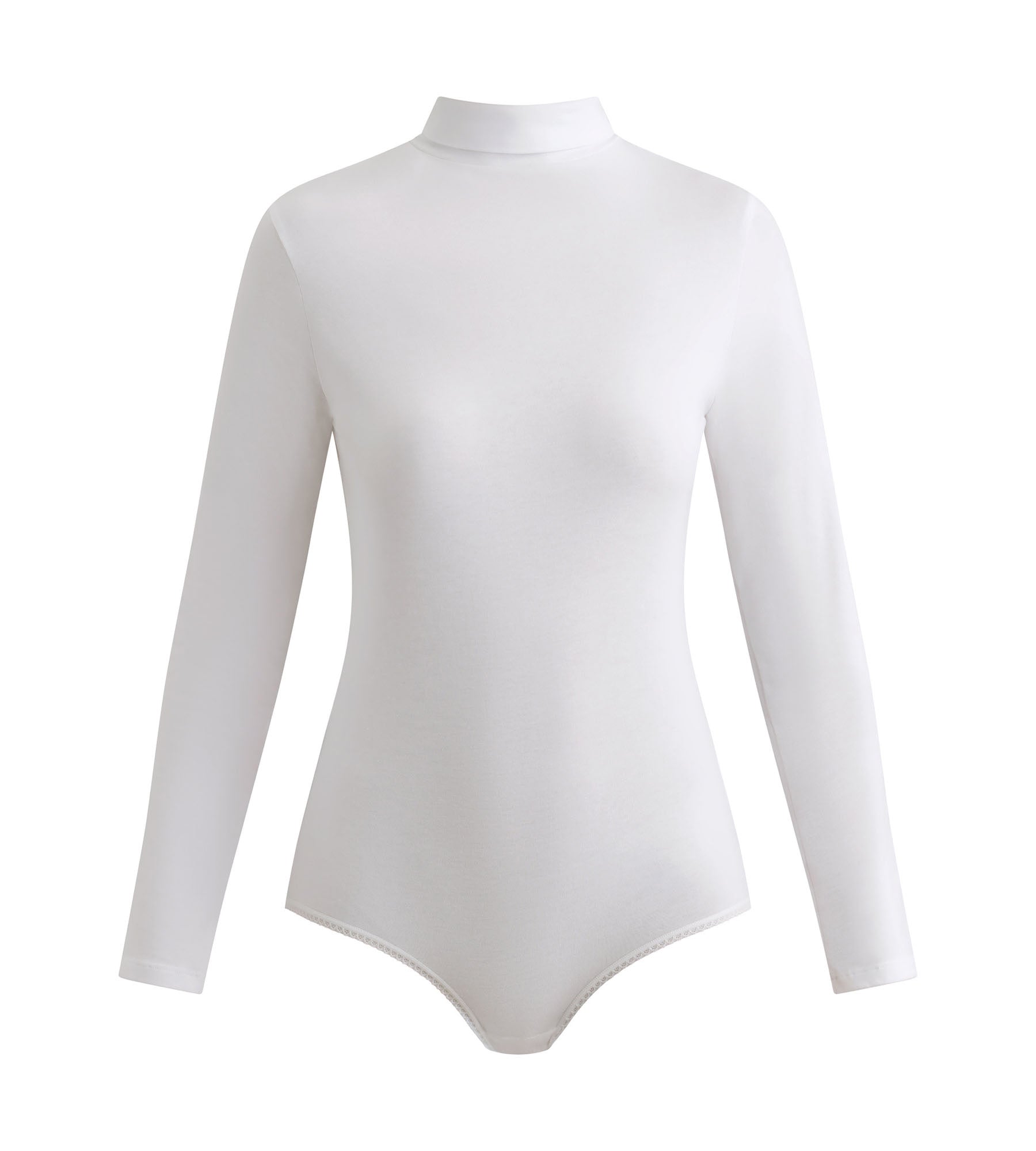 DIM Body donna a maniche lunghe con collo alto Dim termico bianco.