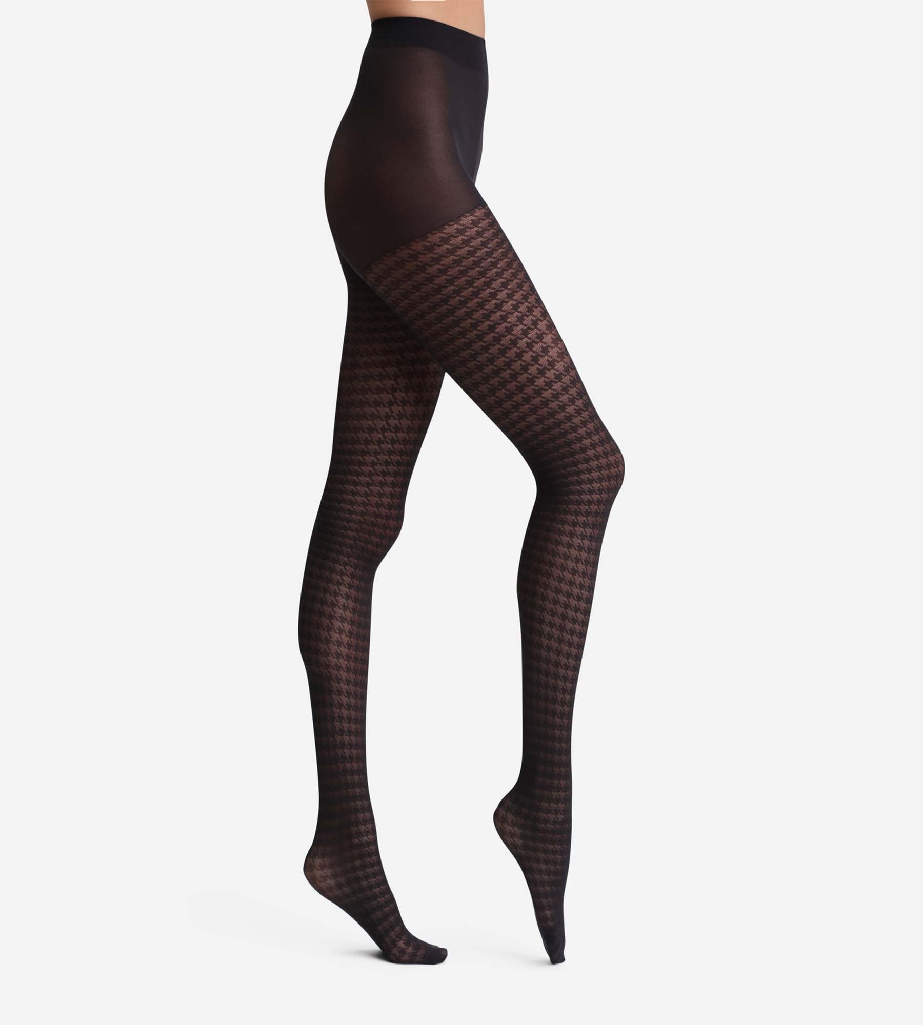 DIM Collant pied de poule nero Dim Style