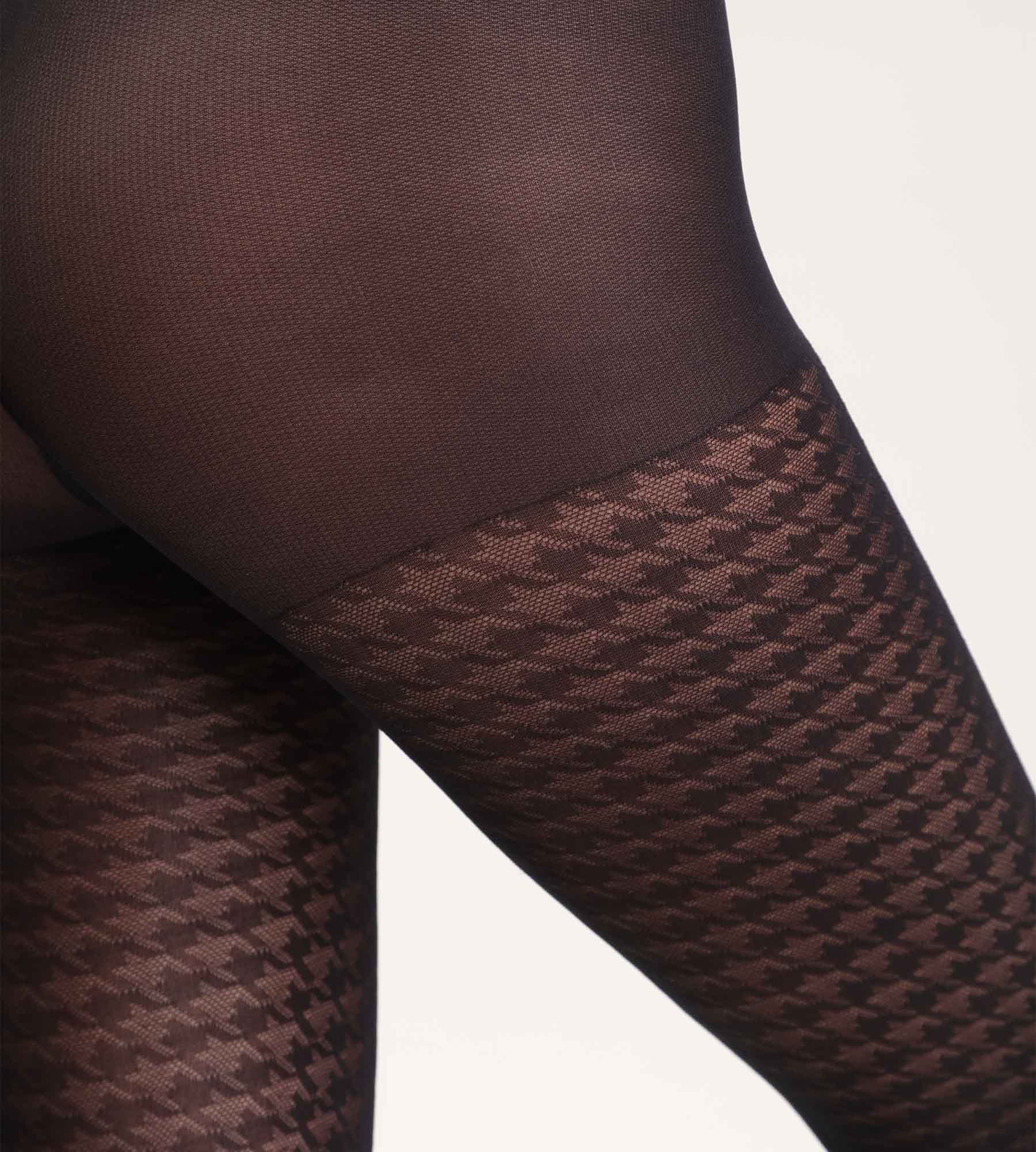 DIM Collant pied de poule nero Dim Style