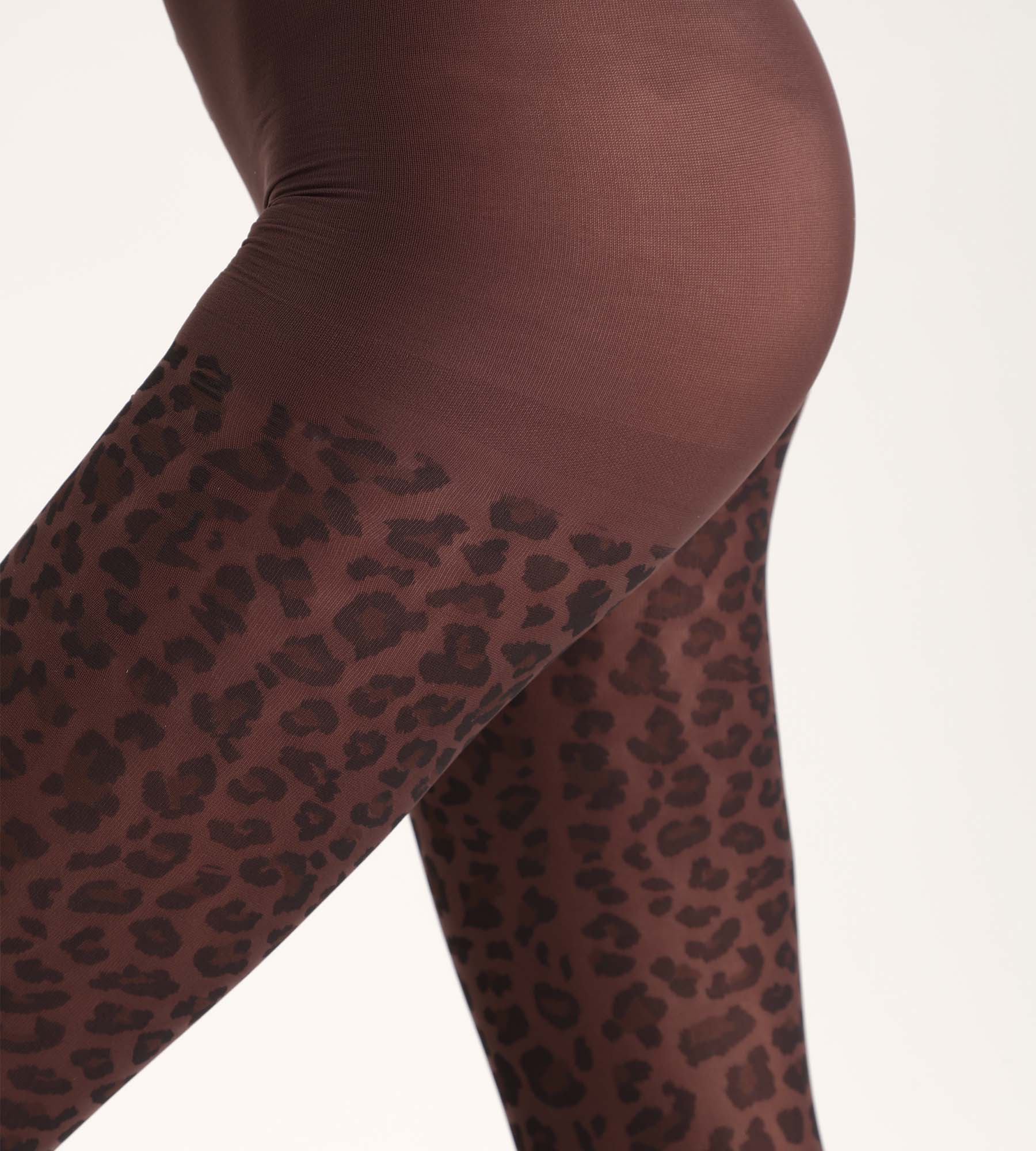 DIM Collant leopardati marroni Dim Style