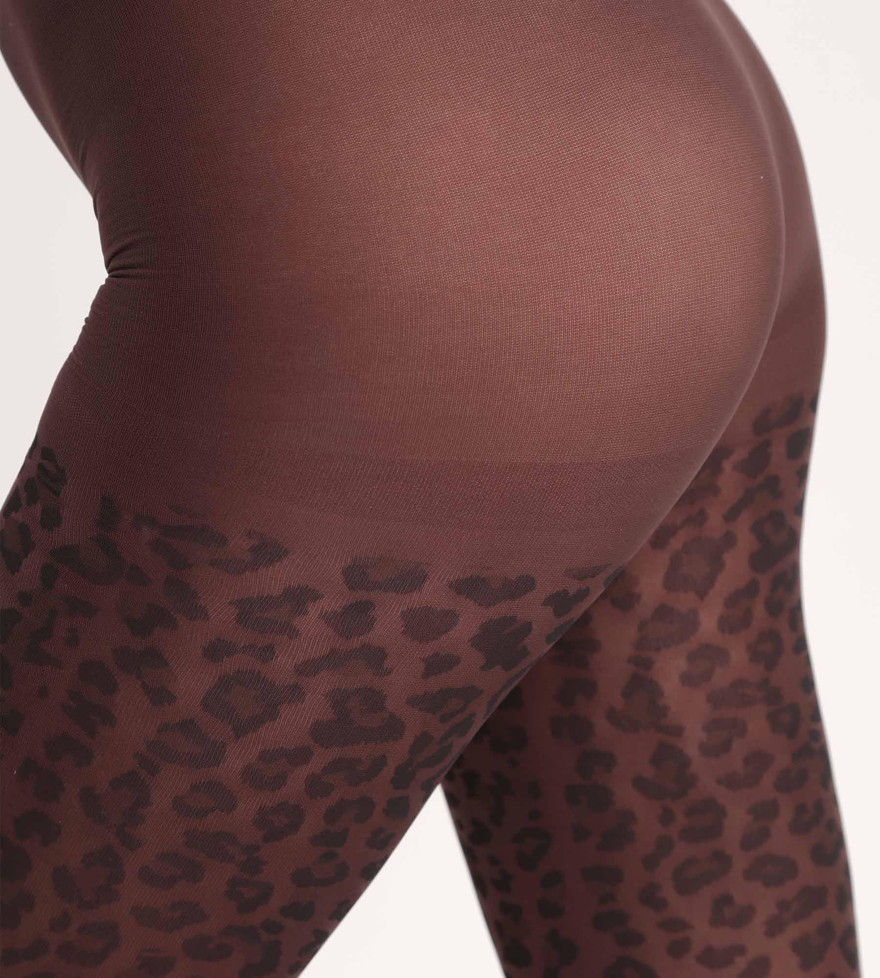 DIM Collant leopardati marroni Dim Style