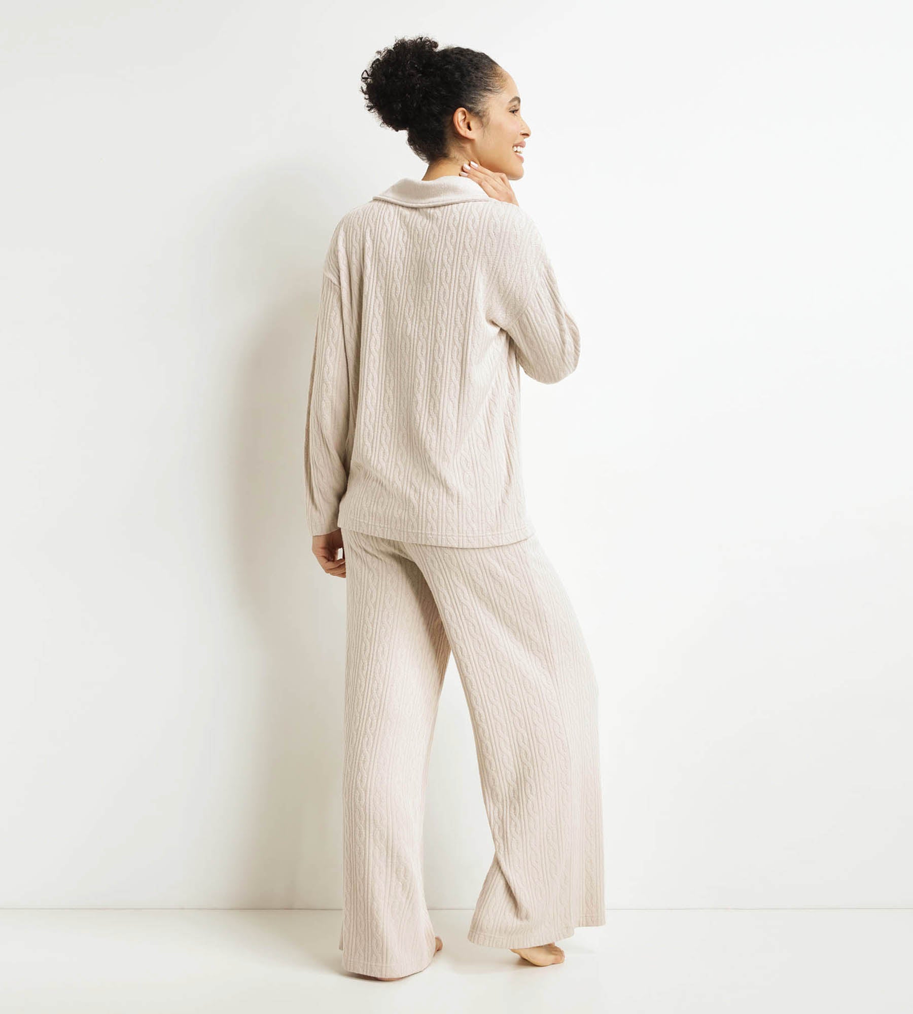 DIM Pacco da pantaloni del pigiama da donna in avorio Dim Warm